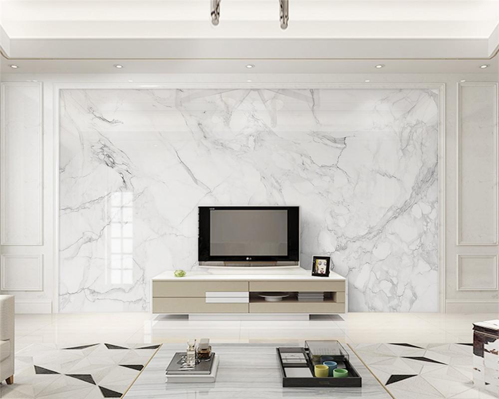 1000x800 Custom Any Size 3D Mural Wallpaper Modern Minimalist Jazz White Marble Home Decor TV Background Wall Decoration Painting Wallpaper From Yunlin $6.52