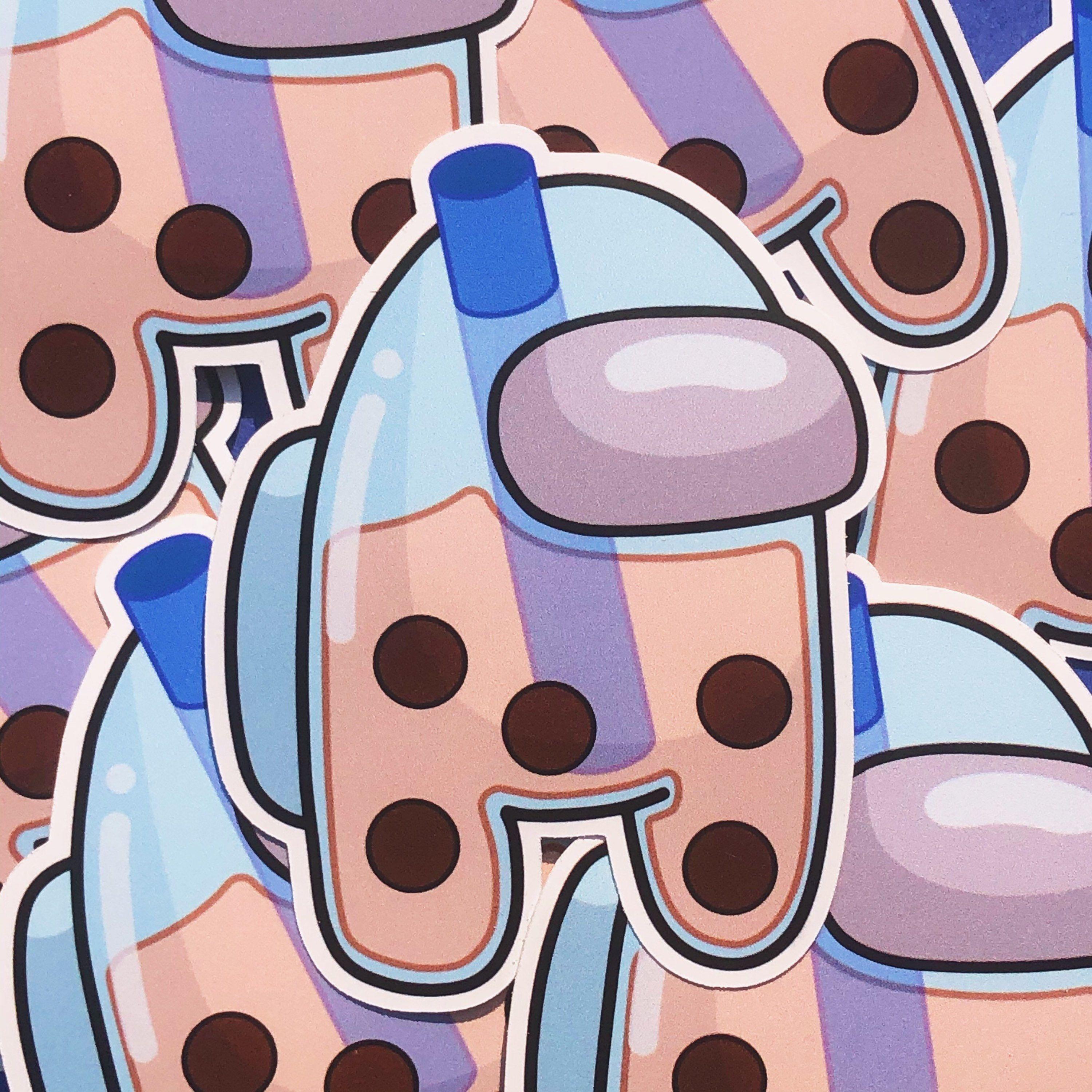 3000x3000 Among Us Bubble Tea Wallpaper
