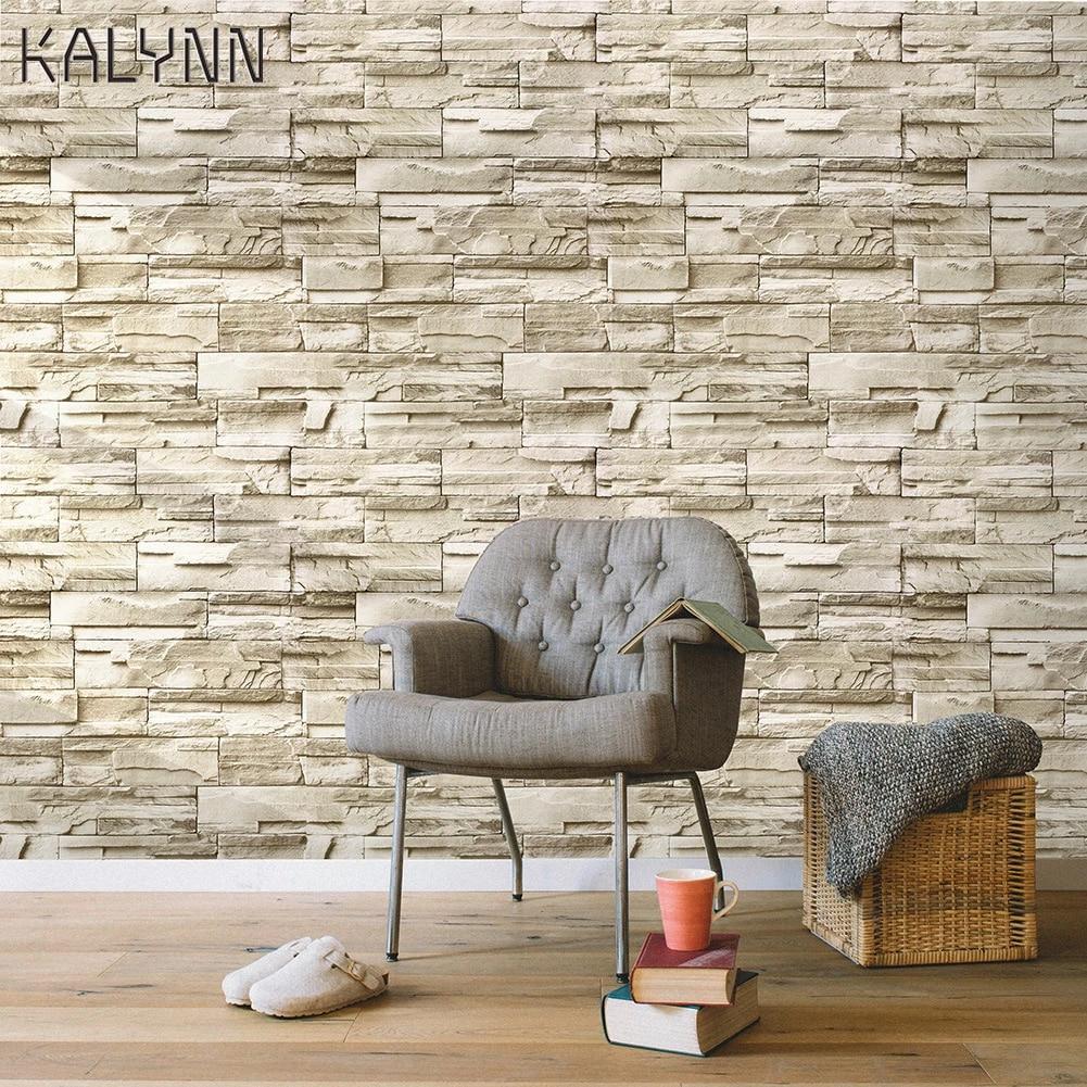 1001x1001 3D Wallpaper Faux Stacked Stone Peel Stick Wallpaper 17.7x19.7ft Taupe Tan Brick PVC Self Adhesive Contact Paper DIY Decoration. Wallpaper