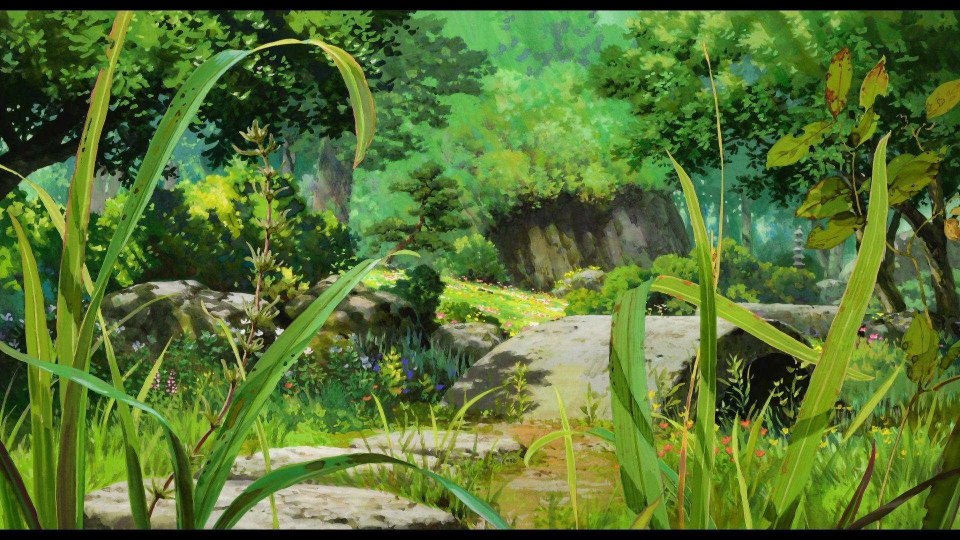 1920x1080 Nền rừng Anime