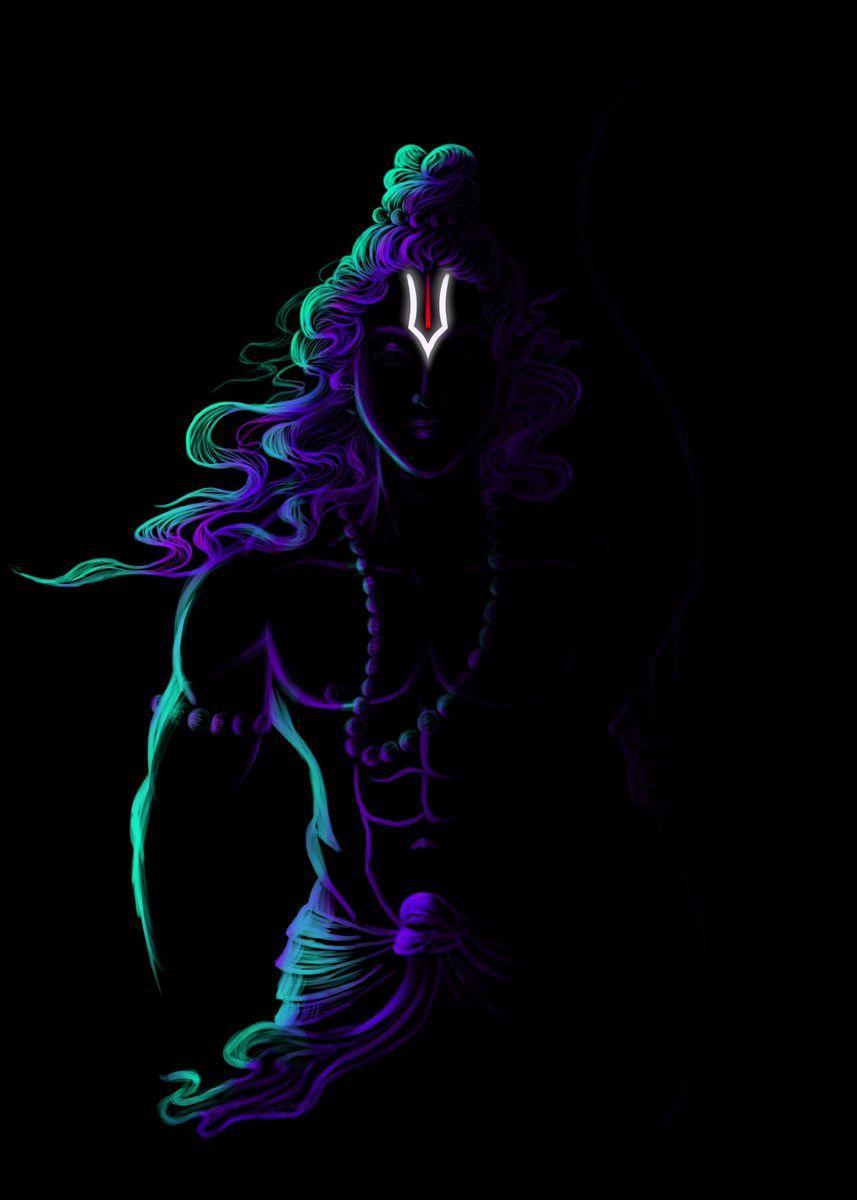 857x1200 Shri Ram ji artwork' Poster by Nikhil Mishra creations. Displate. Lord rama image, Rama image, Lord krishna wallpaper