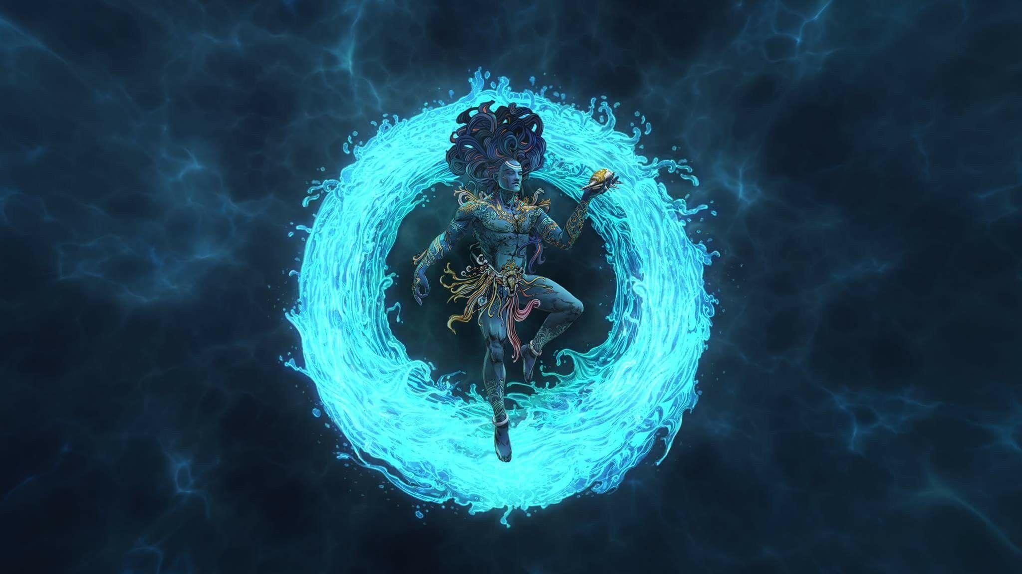 2048x1152 Shiva Series, The Form of Water!. Shiva wallpaper, Shiva lord wallpaper, Hindu art