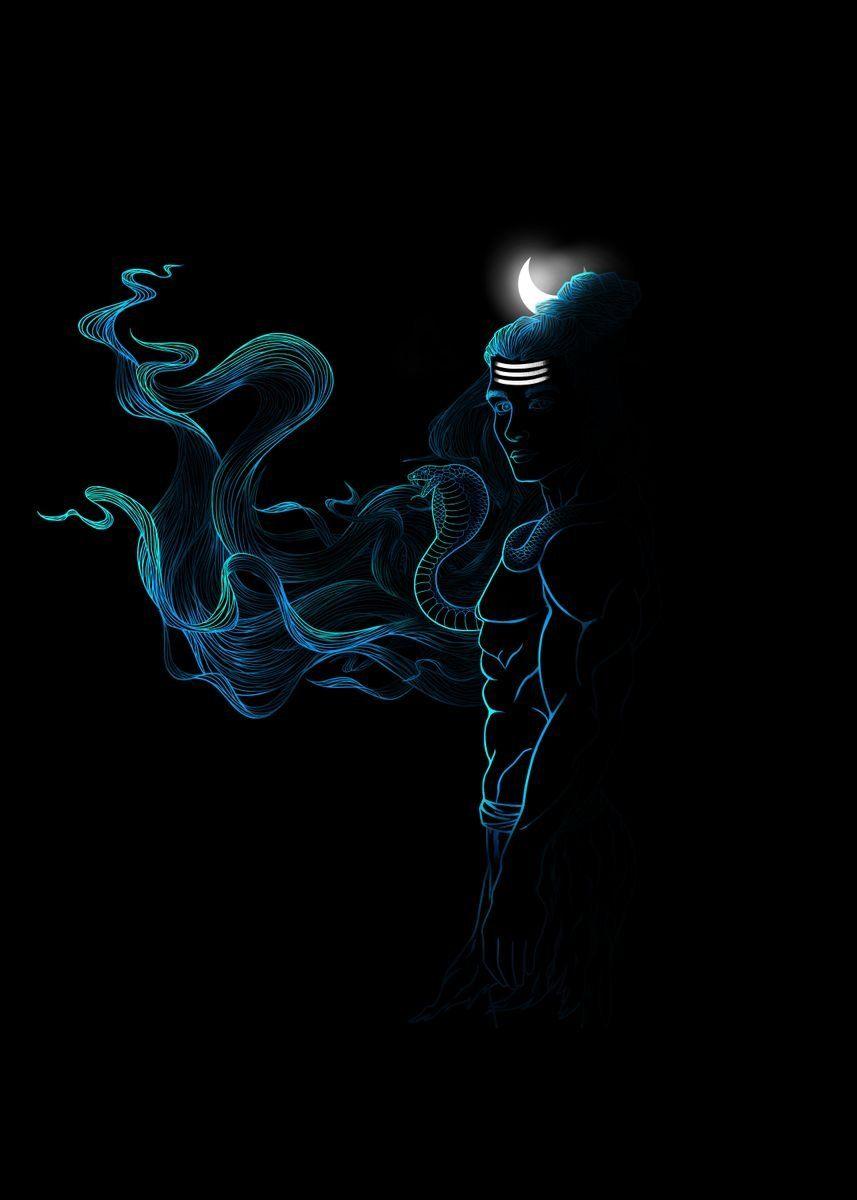 857x1200 Lord Shiva stylize artwork' Poster by Nikhil Mishra creations. Displate. Lord shiva statue, Photo of lord shiva, Lord shiva pics