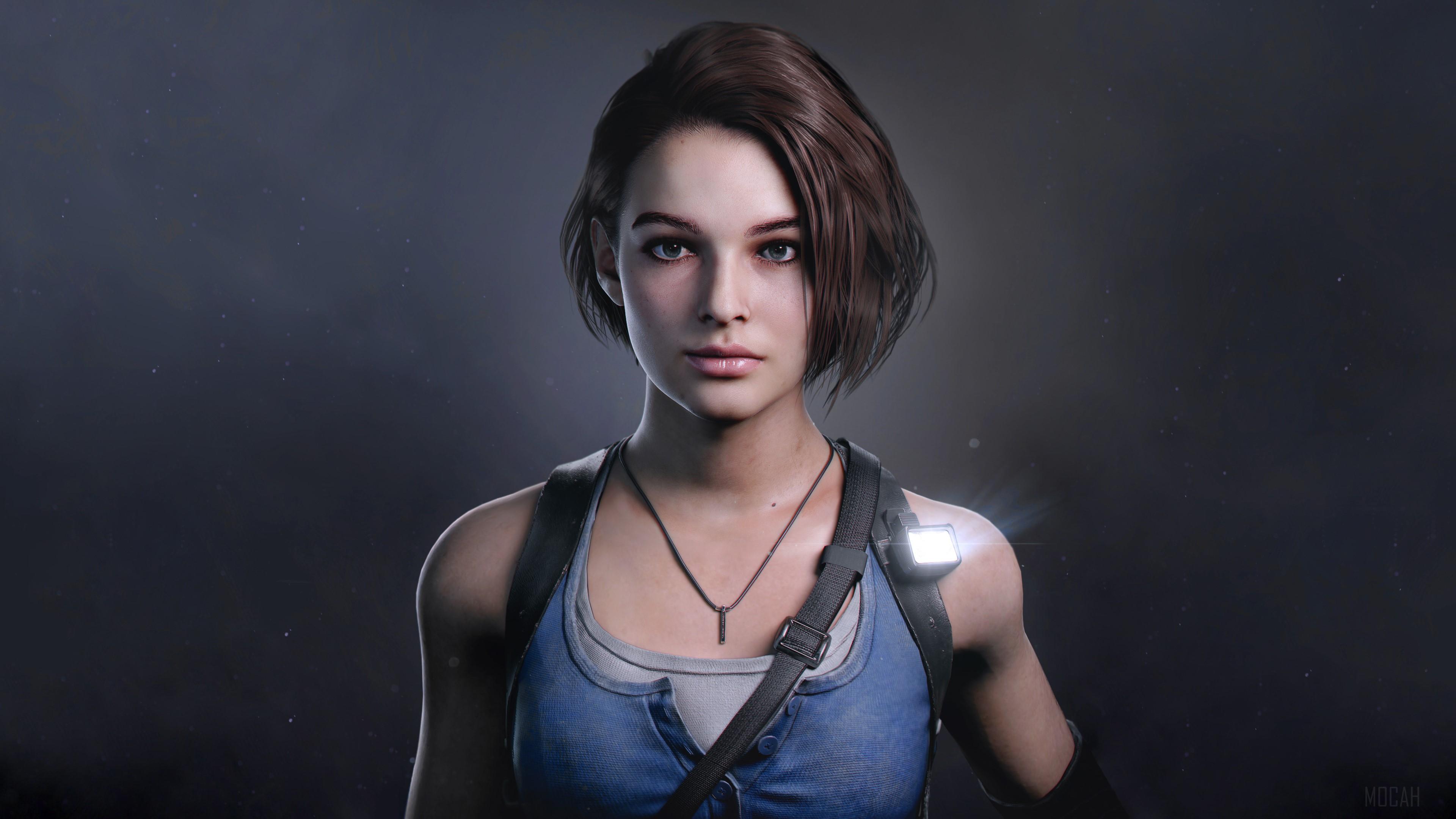 Wallpaper Jill Valentine, cleavege, Residen Evil 3, AI art, Residen Evil 3  Remake for mobile and desktop, section ии арт, resolution 3158x1776 -  download