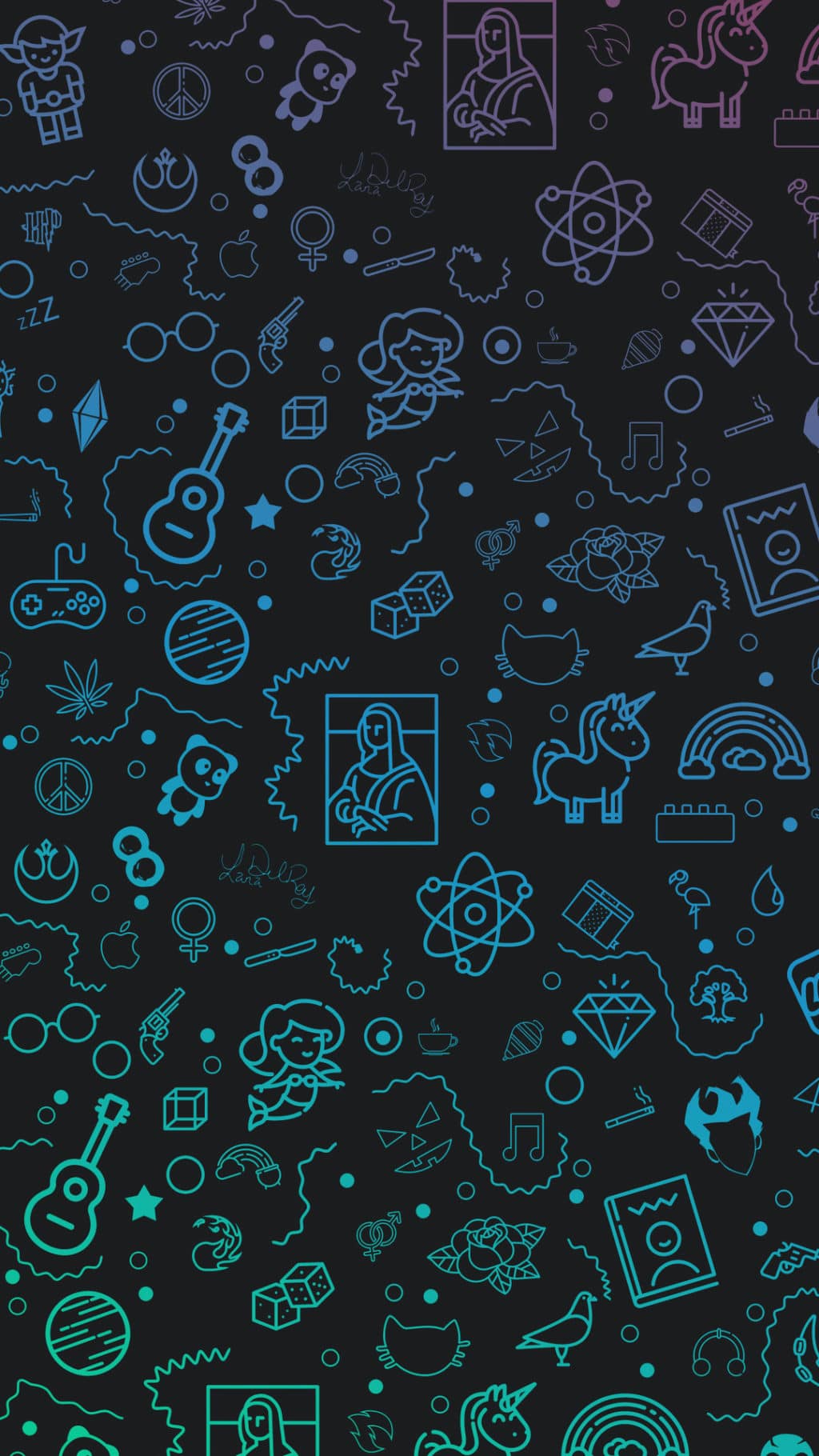 1024x1820 Oled Pattern Wallpaper