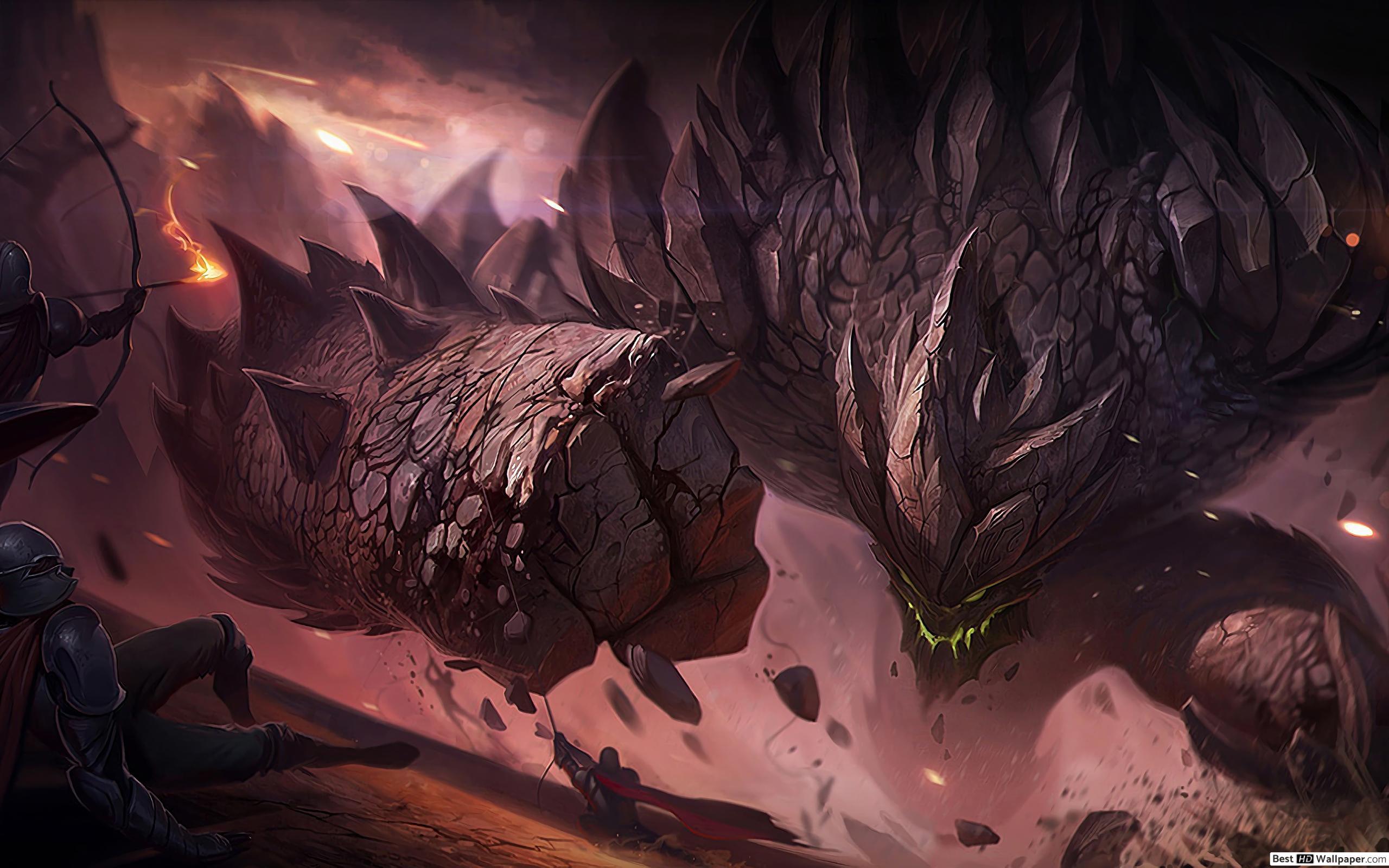 2560x1600 Rock 'Malphite' Splash Art of Legends (LOL) HD wallpaper download