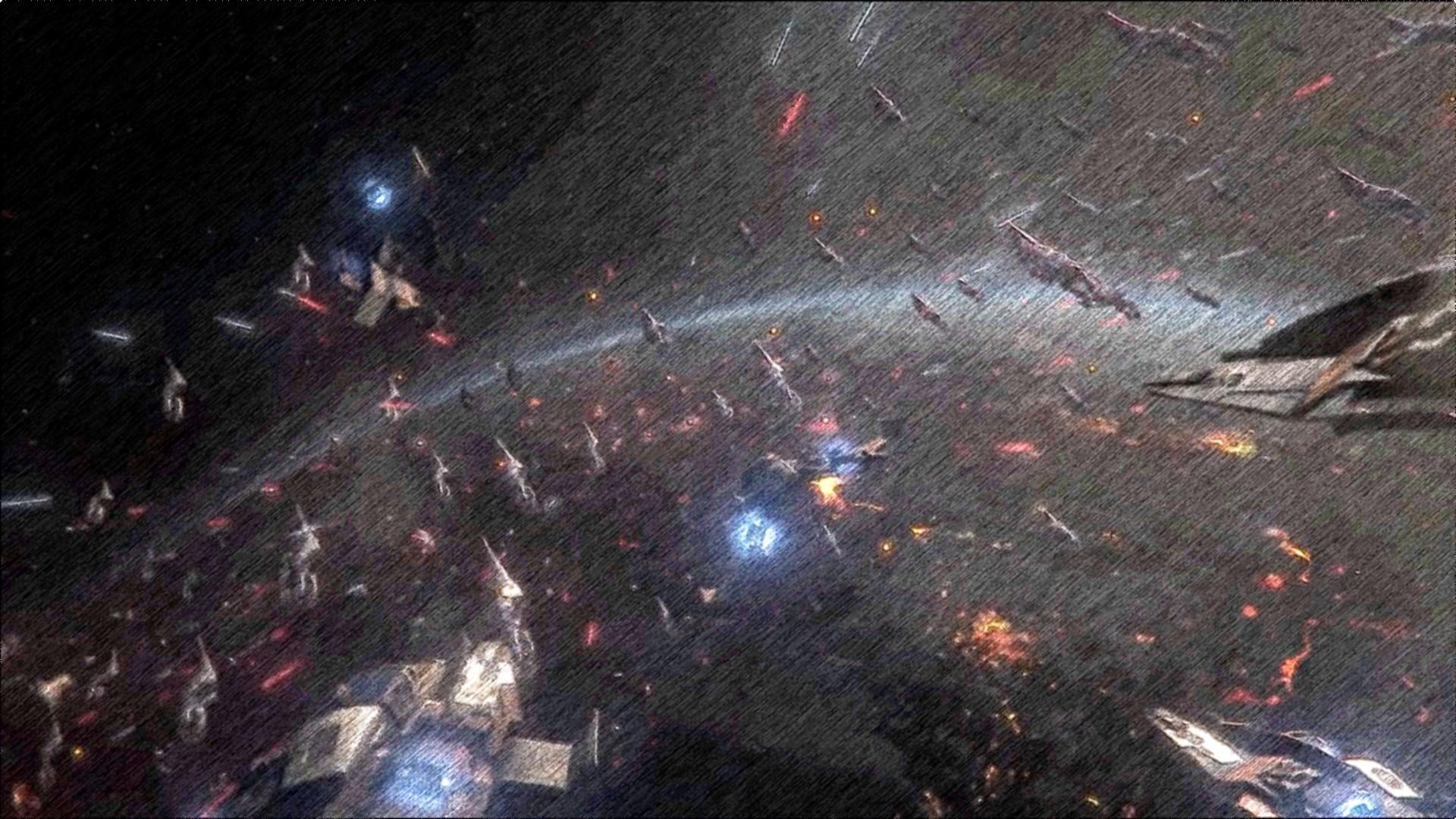 1920x1080 Space Battles Wallpaper