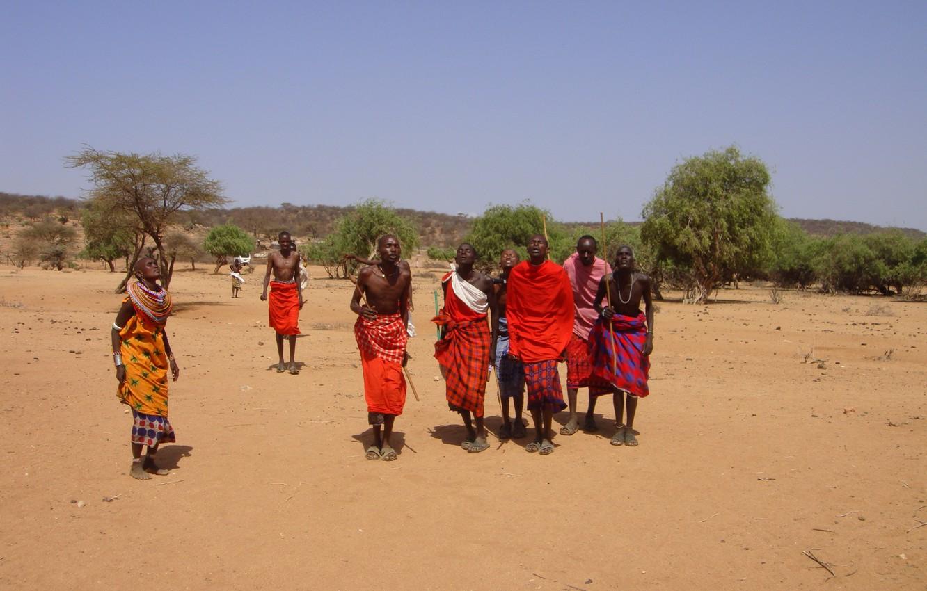 1332x850 Wallpaper Savannah, Africa, the natives, Kenya, Tanzania, African village, national costumes, Kenyans, Masai, nomadic people image for desktop, section мужчины