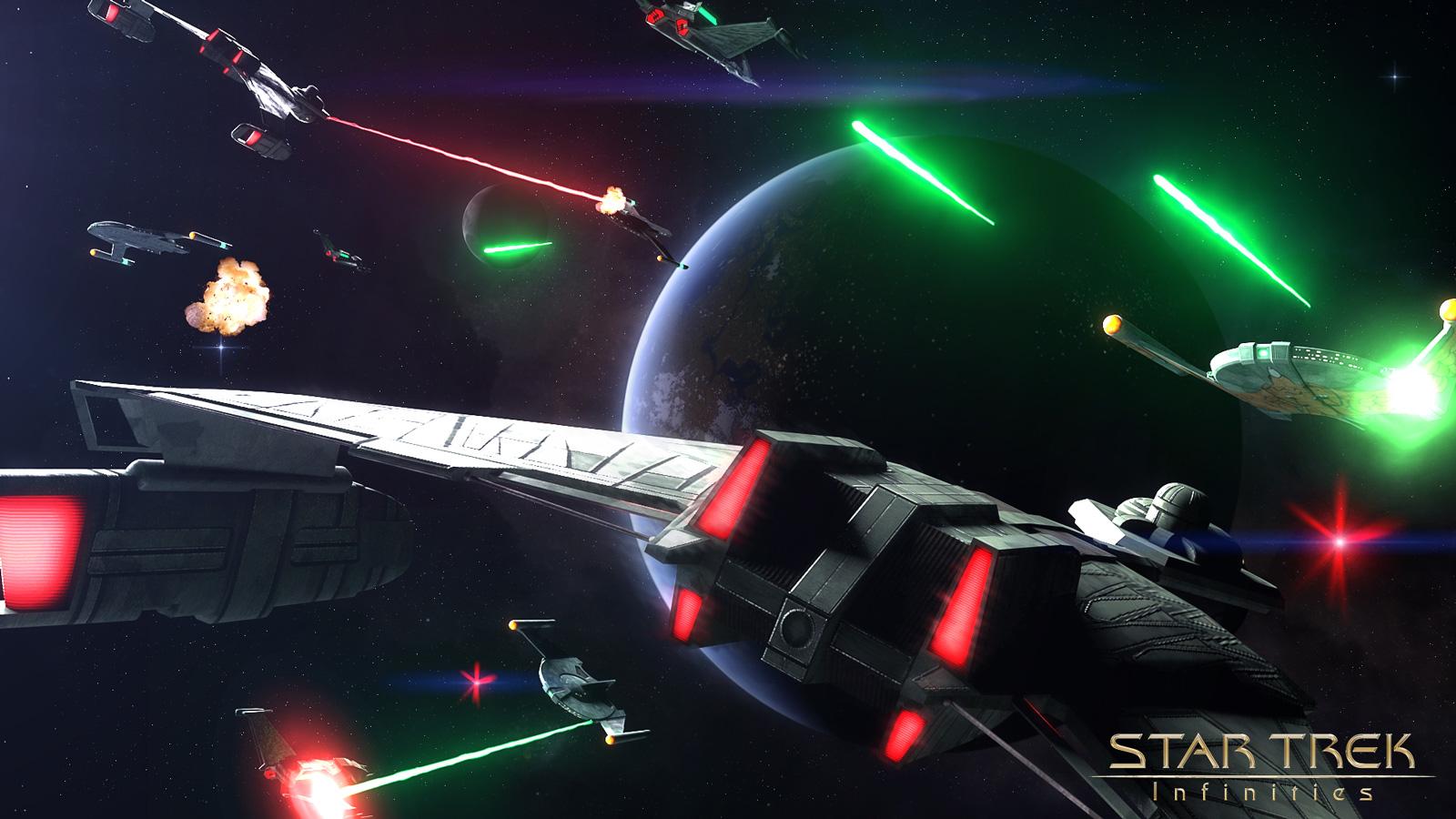 1600x900 Star Trek Art Epic Space Battle, free Star Trek computer desktop wallpaper