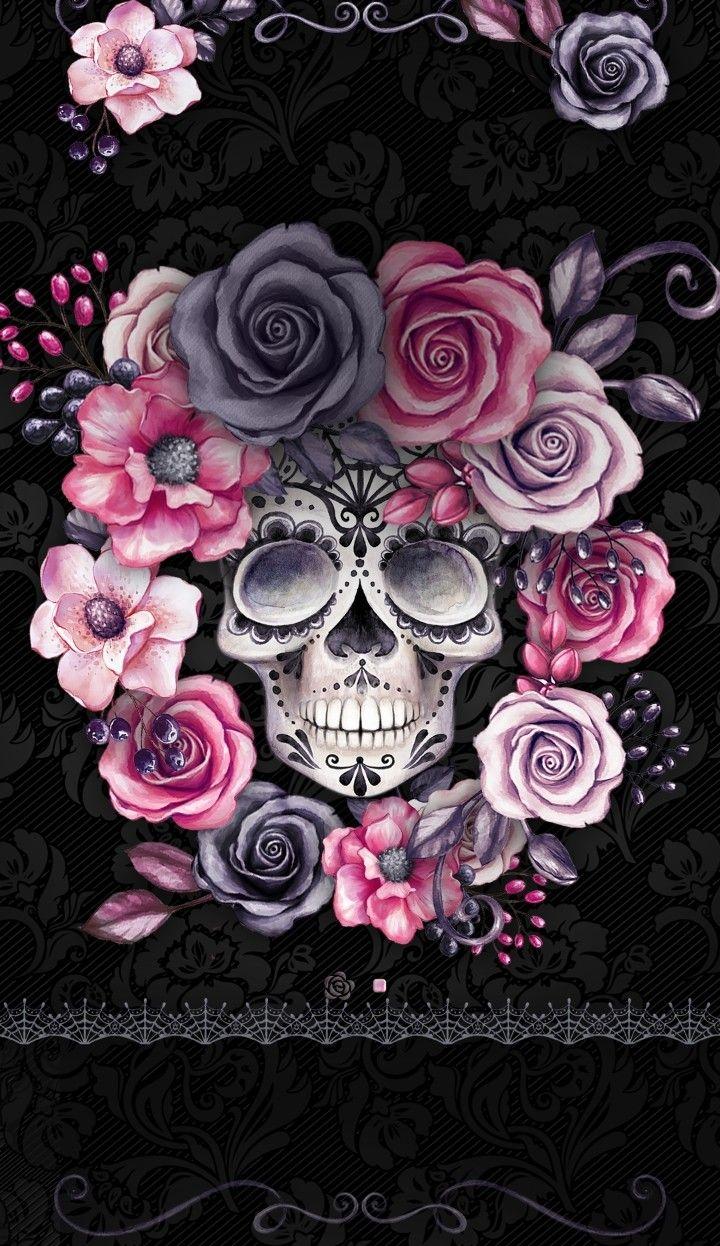 Pink Roses and Skulls Wallpapers - Top Free Pink Roses and Skulls ...