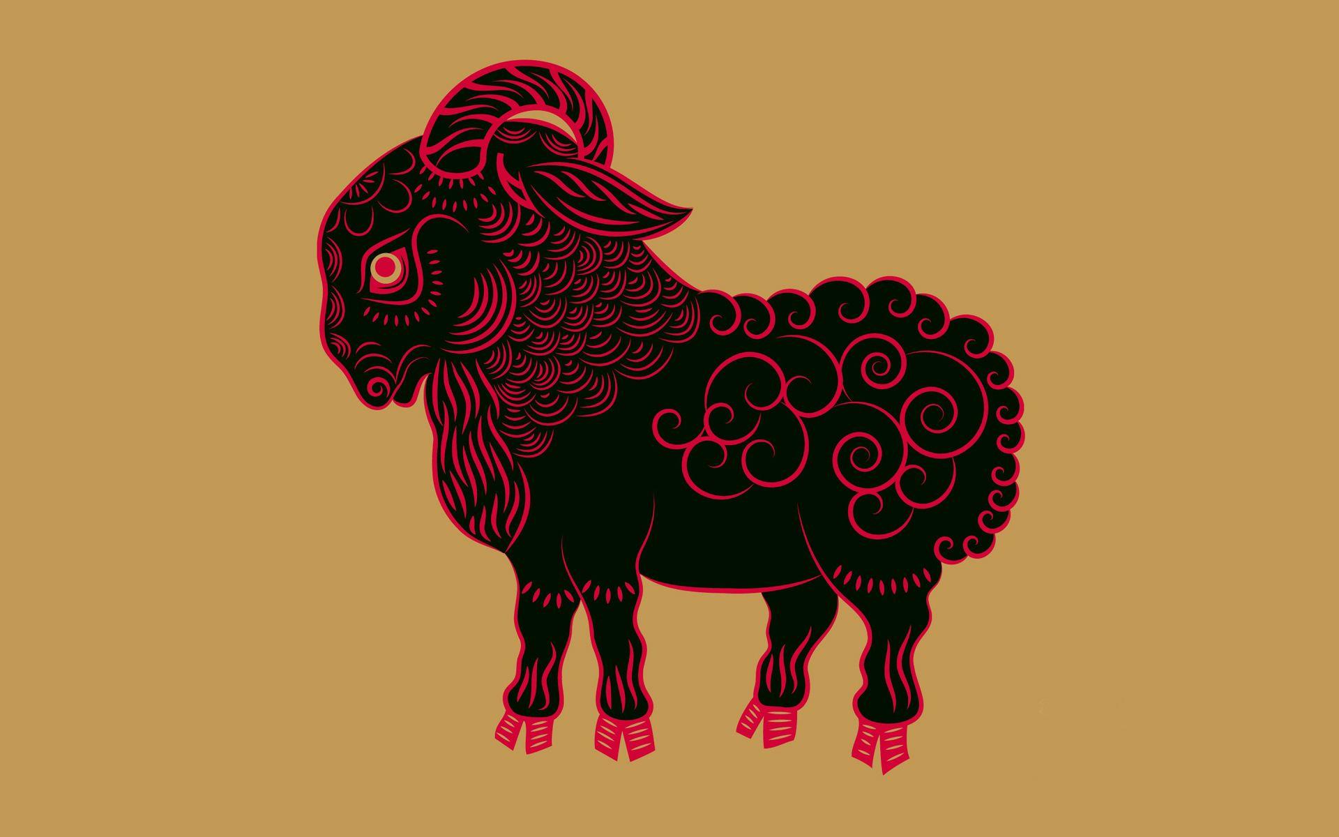 1920x1200 Download wallpaper 1920x1200 sign of the zodiac, goat, art, minimalism HD background
