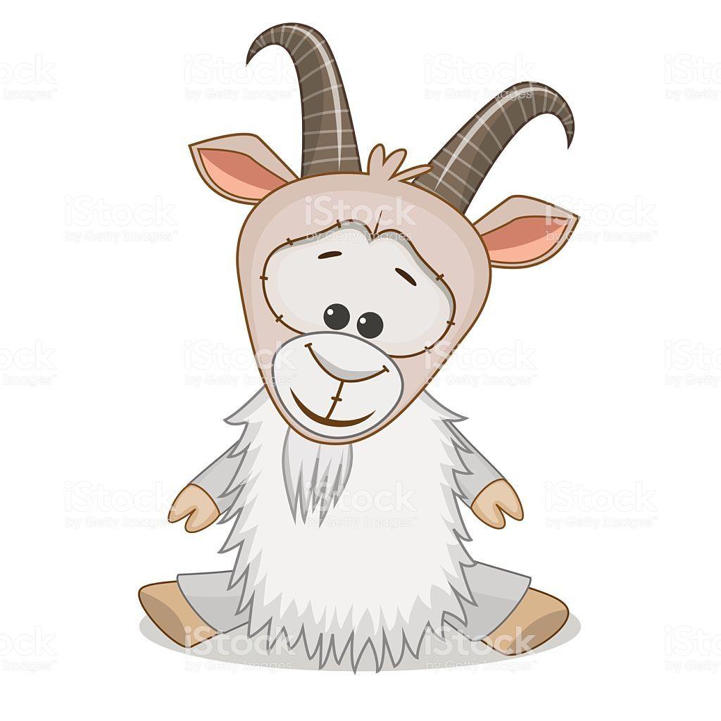 1024x1024 Cute Goat isolated on a white background. Cute goats, Cute wallpaper, Illustration