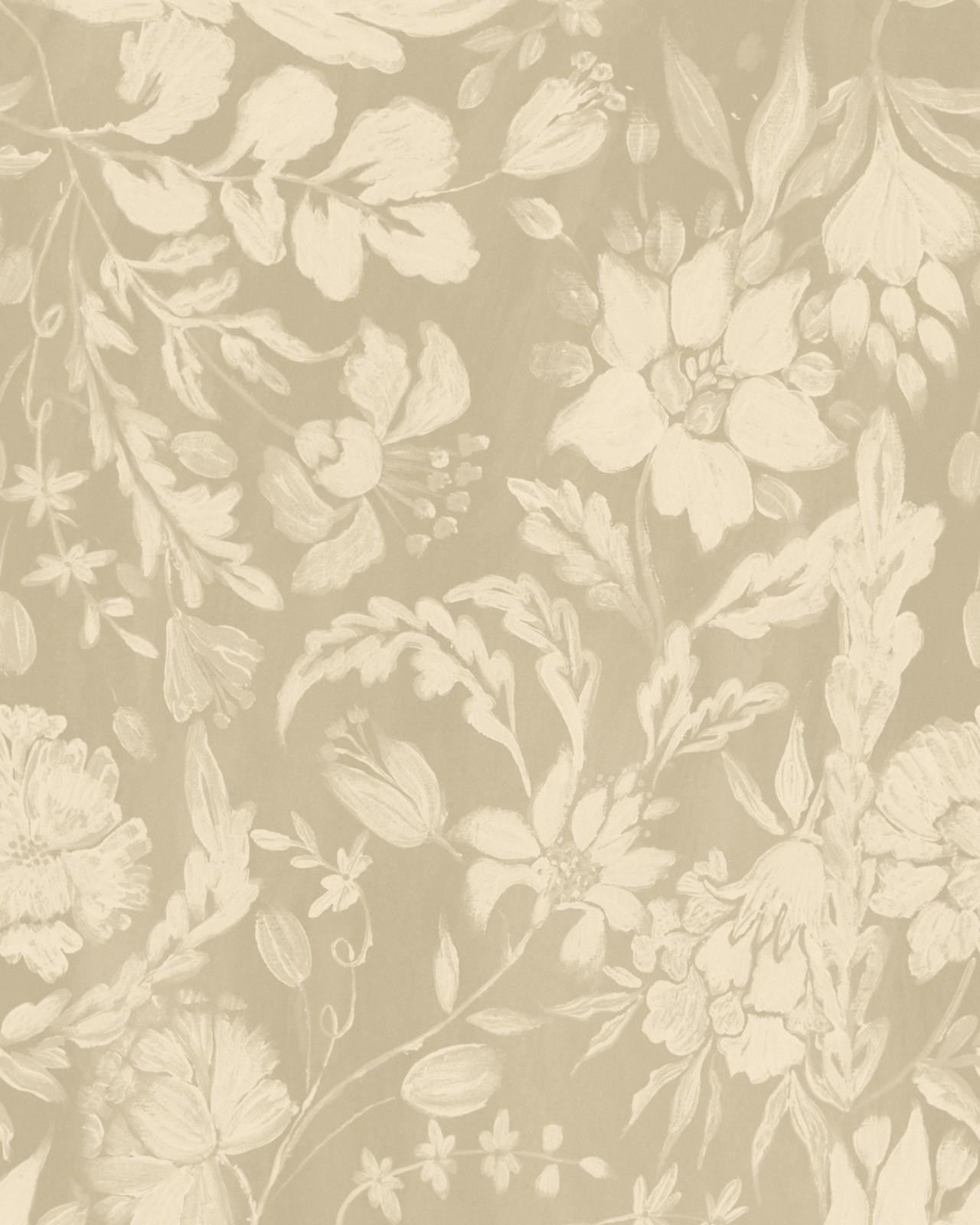 1280x1600 FLOWERY ORNAMENT Taupe Wallpaper Collection