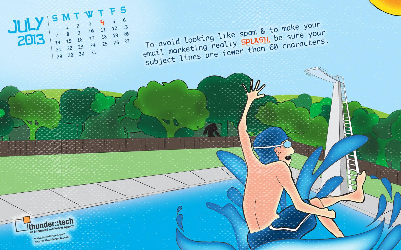 1680x1050 Make an email marketing splash with our July wallpaper