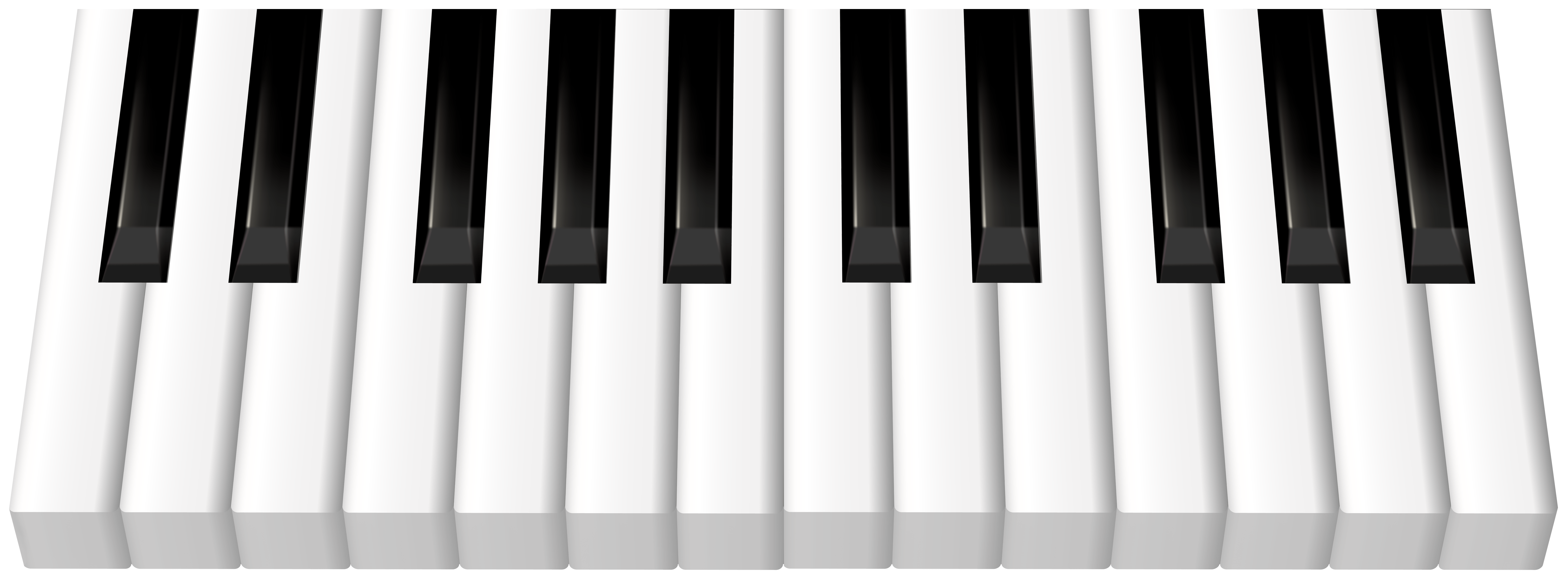 8000x2953 Piano Keys PNG Clipart​-Quality Image and Transparent PNG Free Clipart