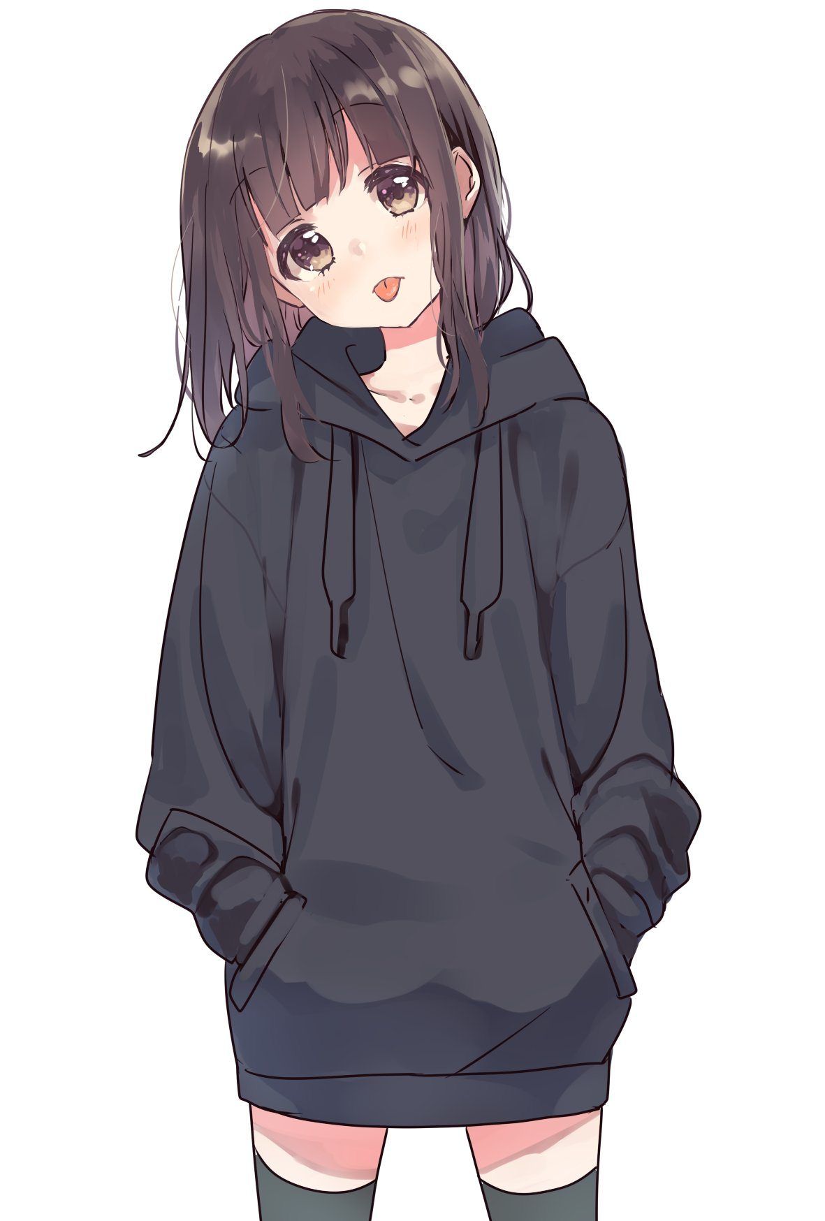 1181x1748 Anime Girls With Hoodies Wallpaper