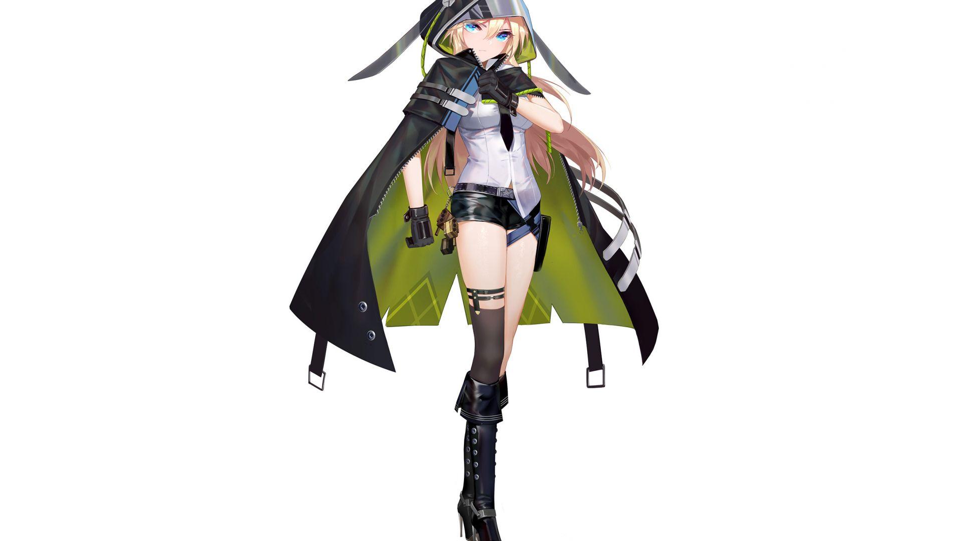 1920x1080 Desktop wallpaper warrior, anime girl, hoodie, HD image, picture, background, ee9d2c