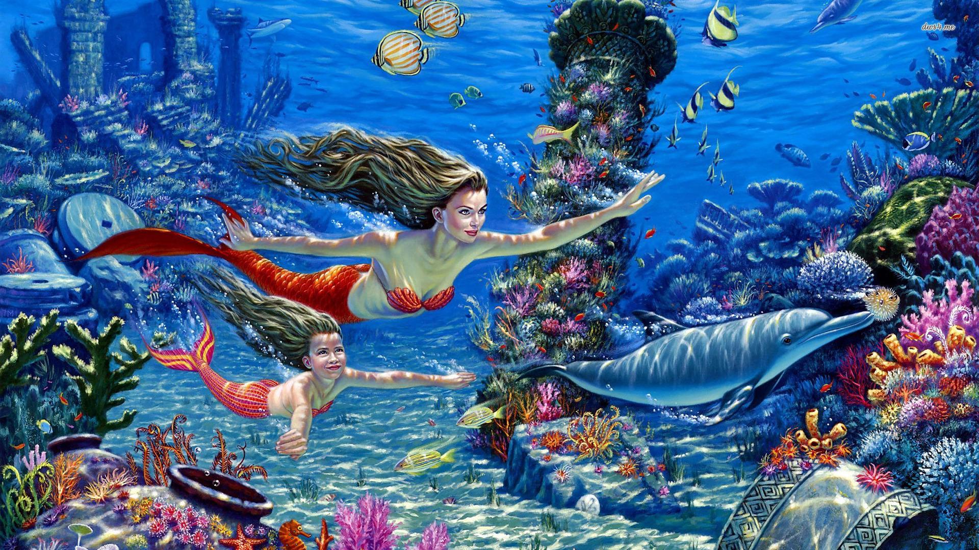 1920x1080 Free download mermaid family wallpaper fantasy wallpaper mermaid family wallpaper [1920x1080] for your Desktop, Mobile & Tablet. Explore Mermaids Moonbeam Wallpaper. Ariel Wallpaper, Little Mermaid Wallpaper