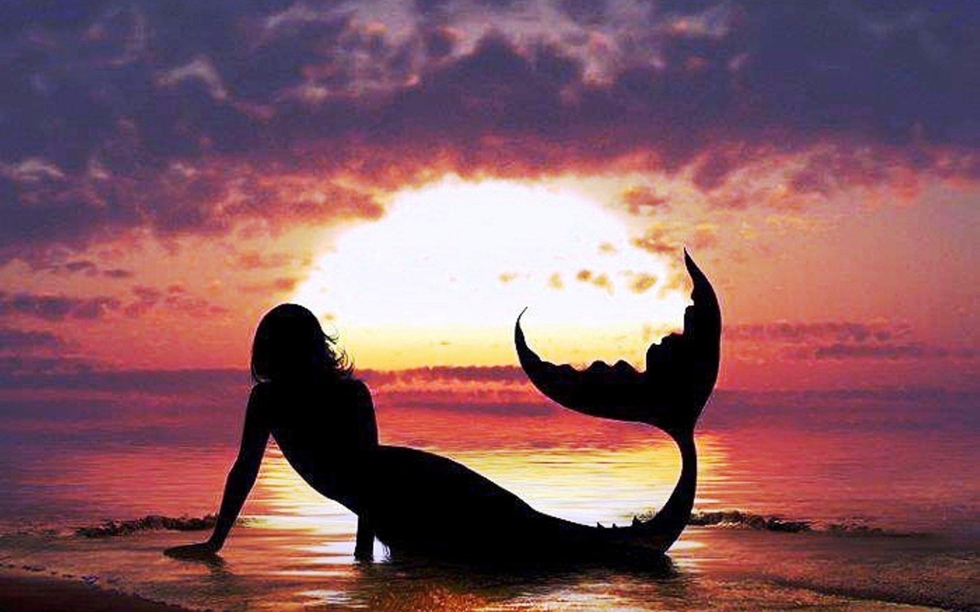 1920x1200 Mermaid Sunset Wallpaper