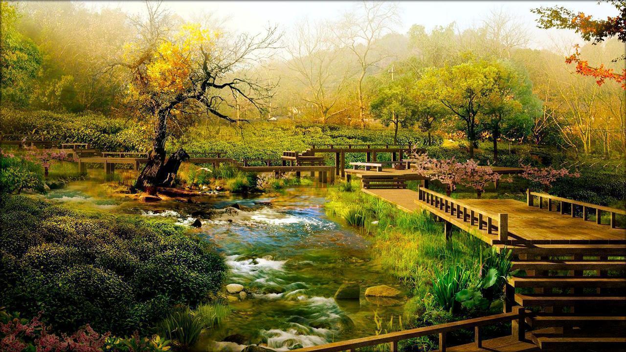 1280x720 Zen Garden Wallpaper