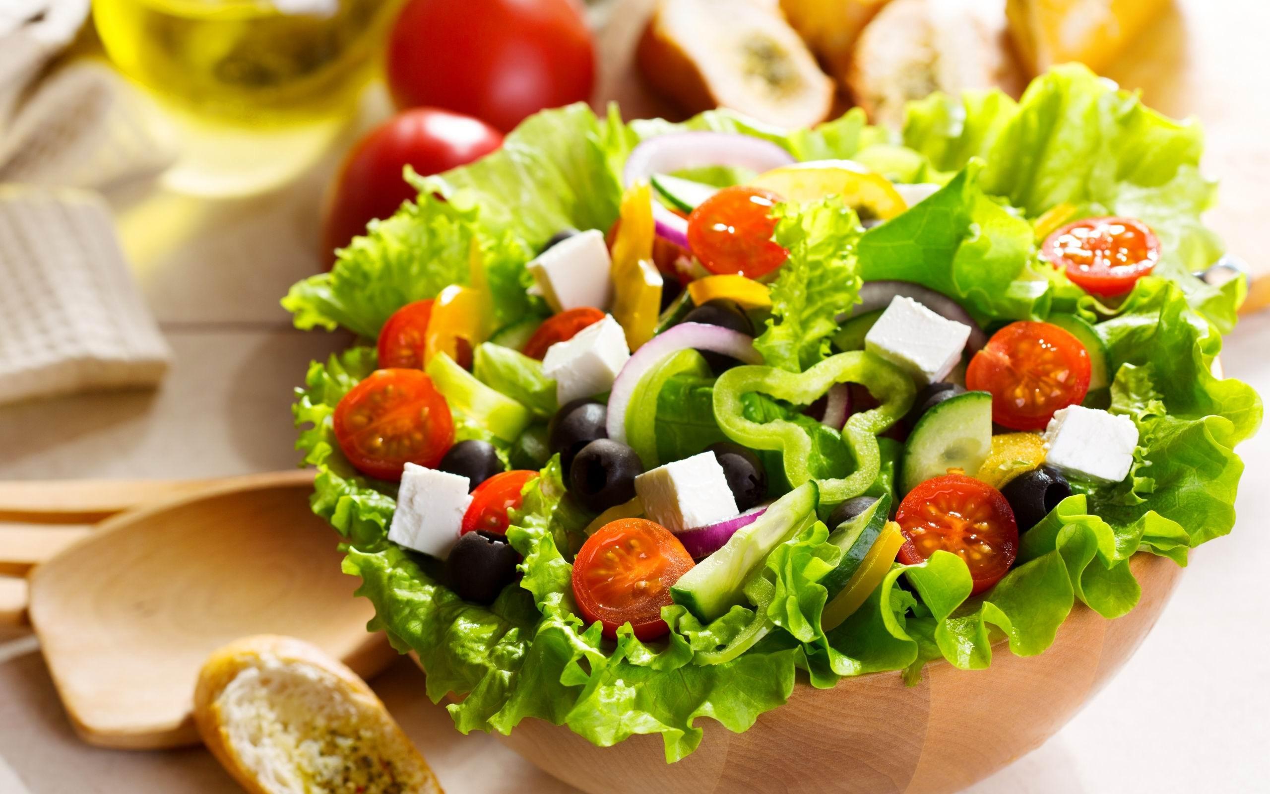 2560x1600 Salad Greek Vegetables Plants Desktop Wallpaper