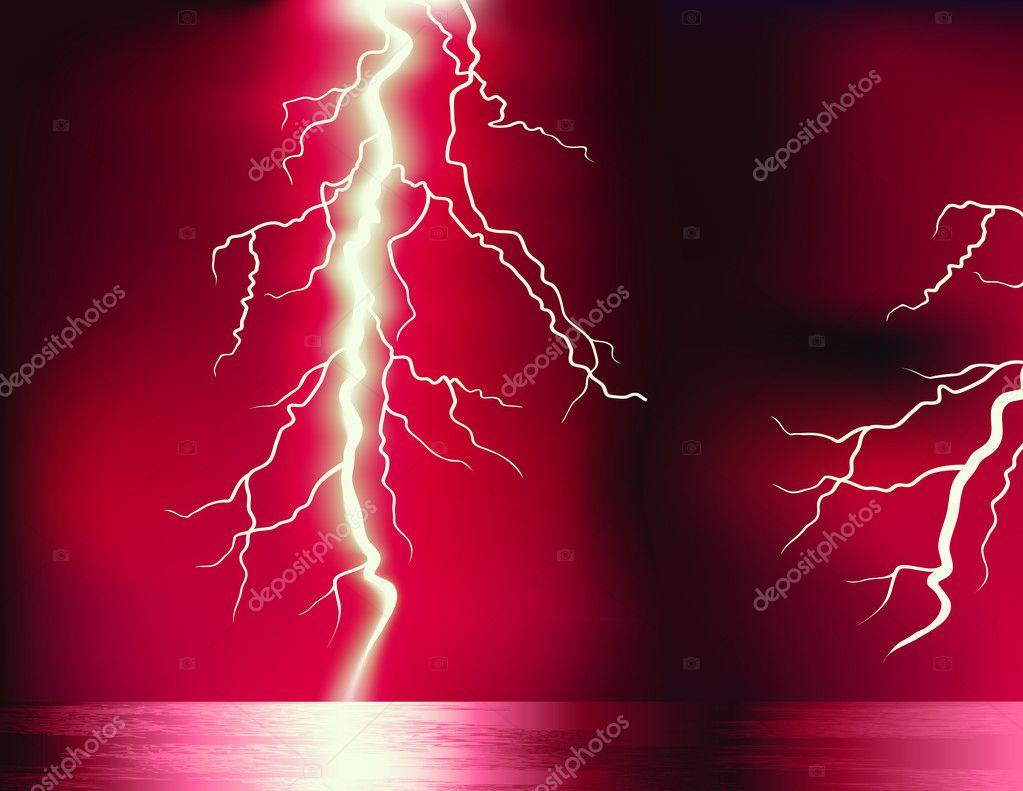 1023x791 Red Lightning Background