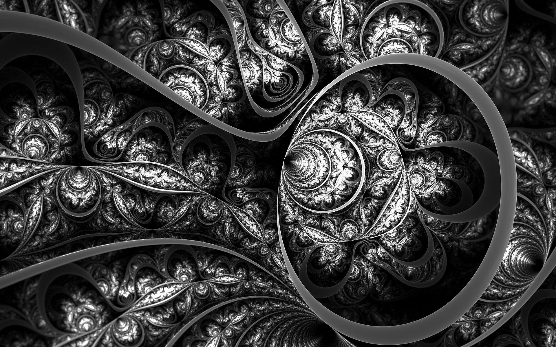 1920x1200 Black And White Fractal