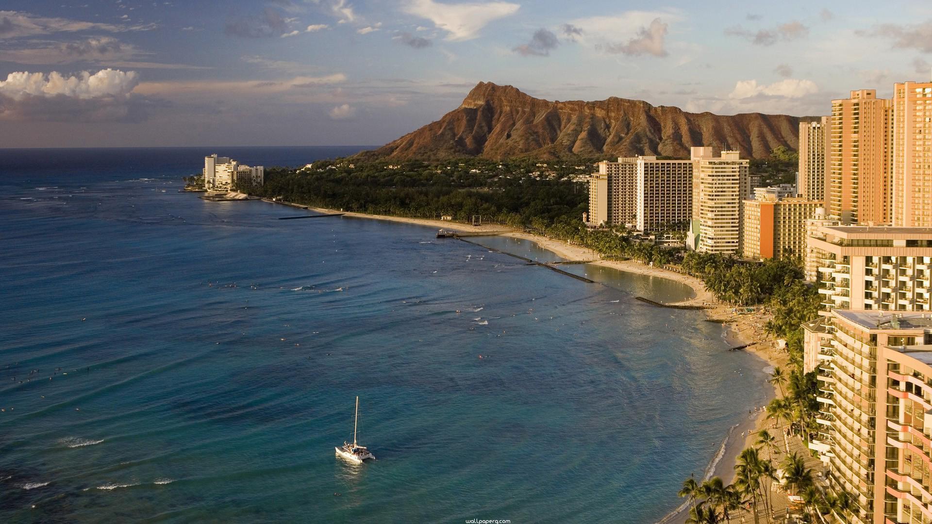 1920x1080 Download Waikiki beach honolulu oahu HD wallpaper for laptop HD laptop wallpaper for your mobile cell phone