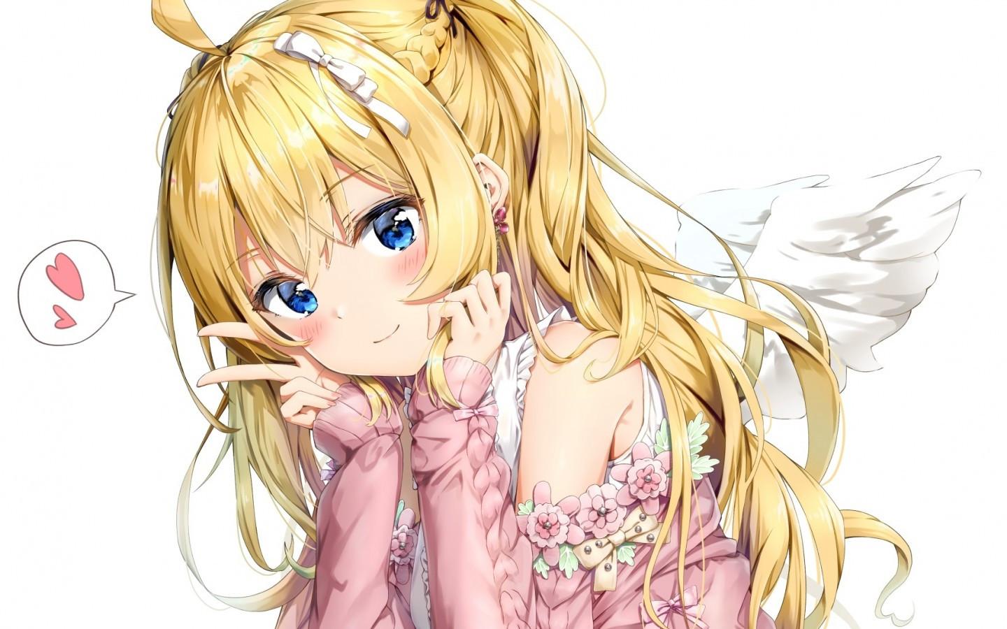 1440x900 Download 1440x900 Minazuki Natsuki, Aogiri Koukou Game Club, Blonde, Beautiful Anime Girl Wallpaper for MacBook Pro 15 inch, MacBook Air 13 inch