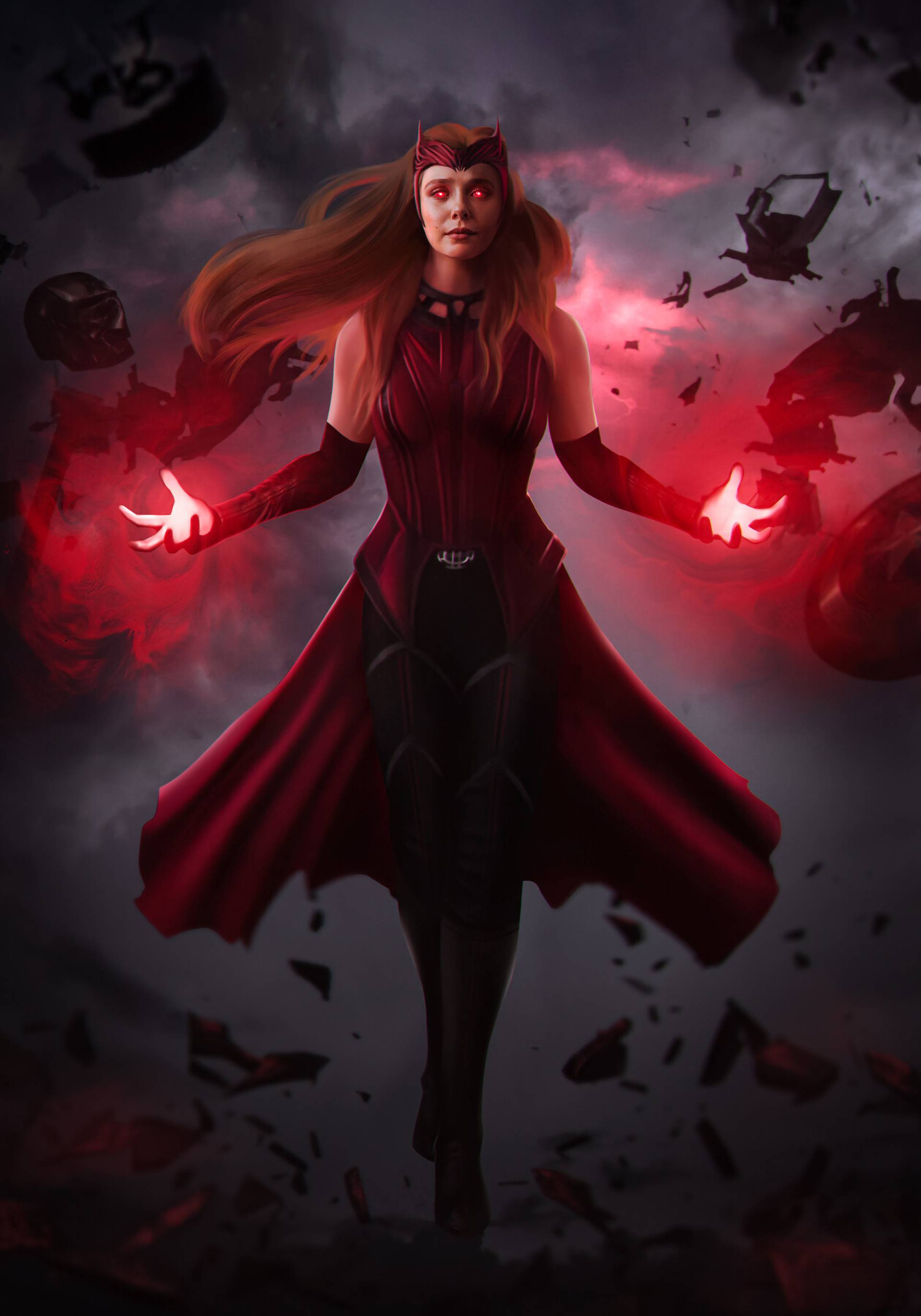 1920x2743 Scarlet Witch Full Power Mode Wallpaper, HD Superheroes 4K Wallpaper, Image, Photo and Background
