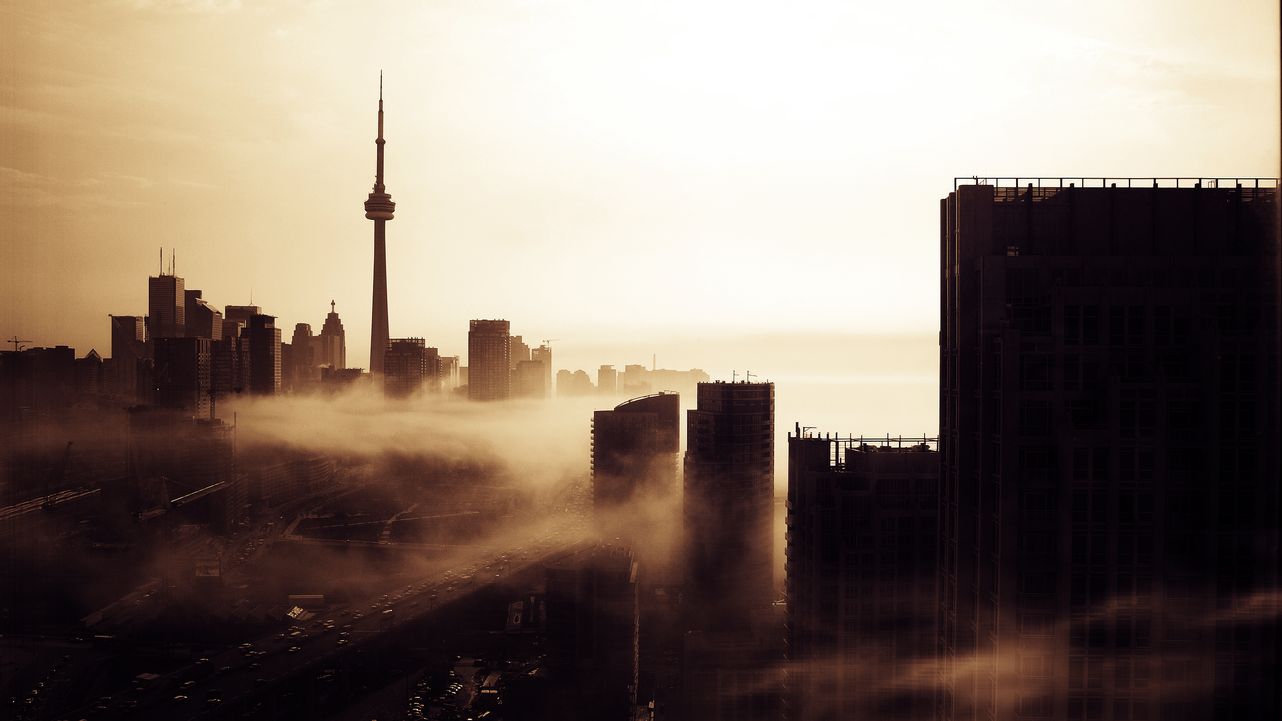 2560x1440 Toronto Gold Fog HD wallpaper