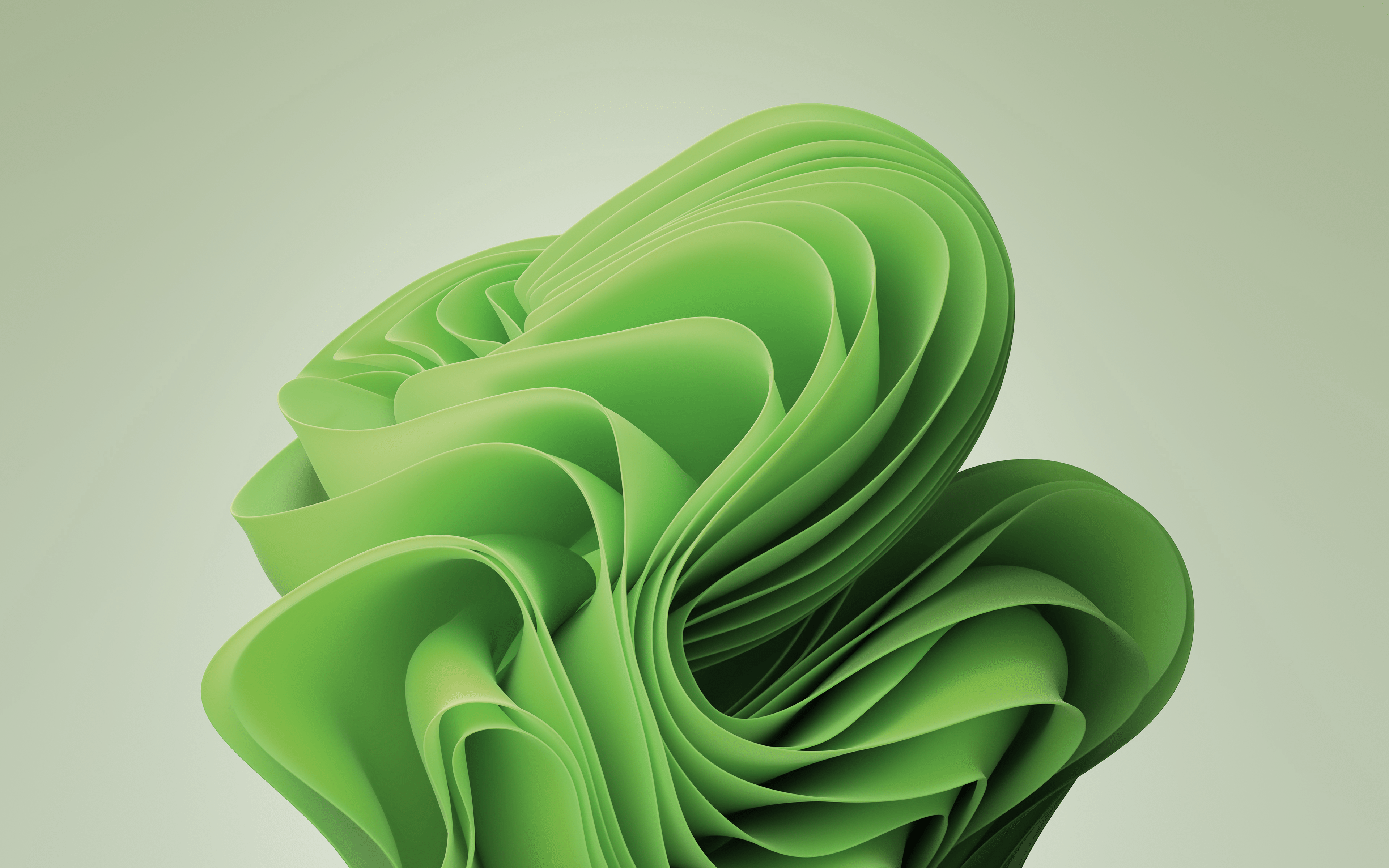 3840x2400 Green Windows 11 Wallpaper: Windows11