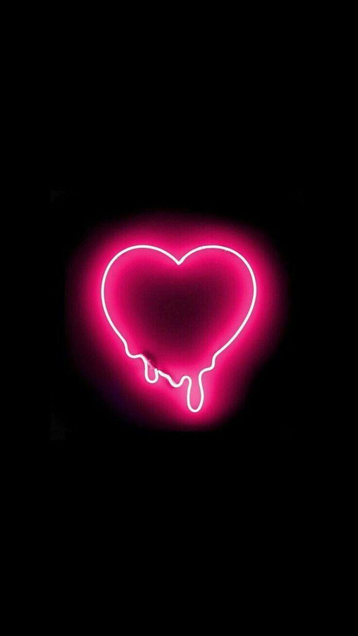 736x1306 Neon Pink Hearts Wallpaper, HD Neon Pink Hearts Background on WallpaperBat