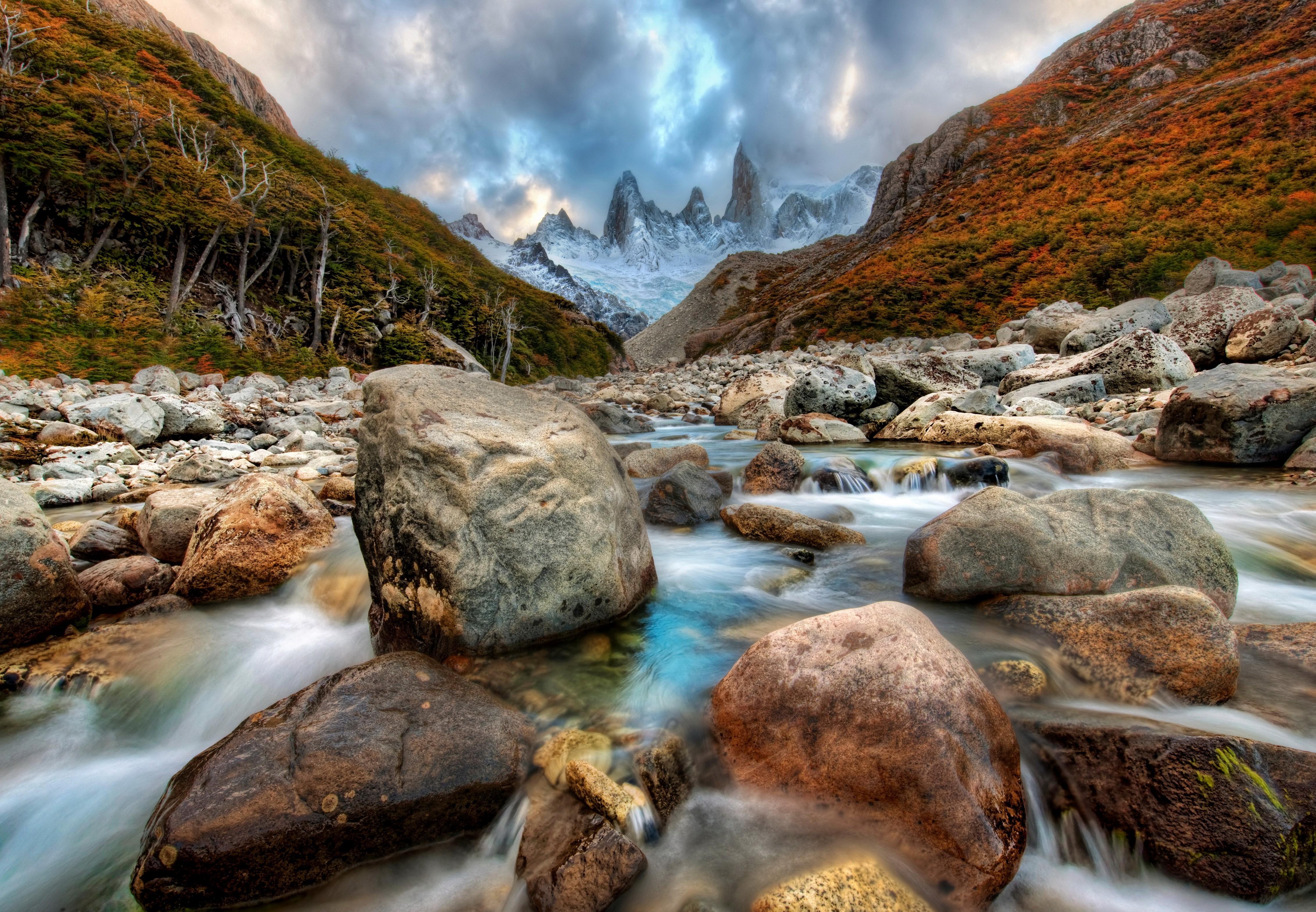 4527x3138 4K, Mountains, Stones, Argentina, HDR. Mocah HD Wallpaper