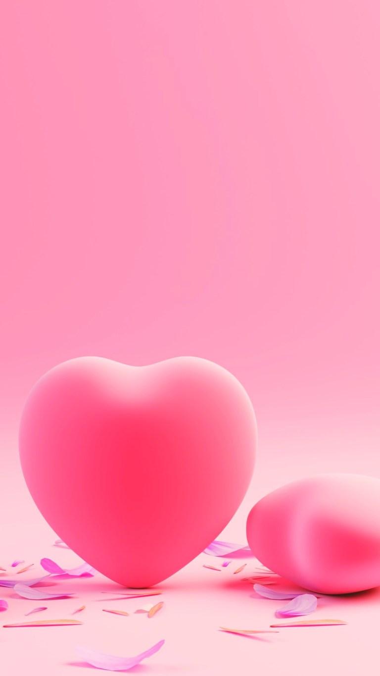 768x1365 Pink Hearts Pastel Beautiful Android HD 1080p Love Wallpaper