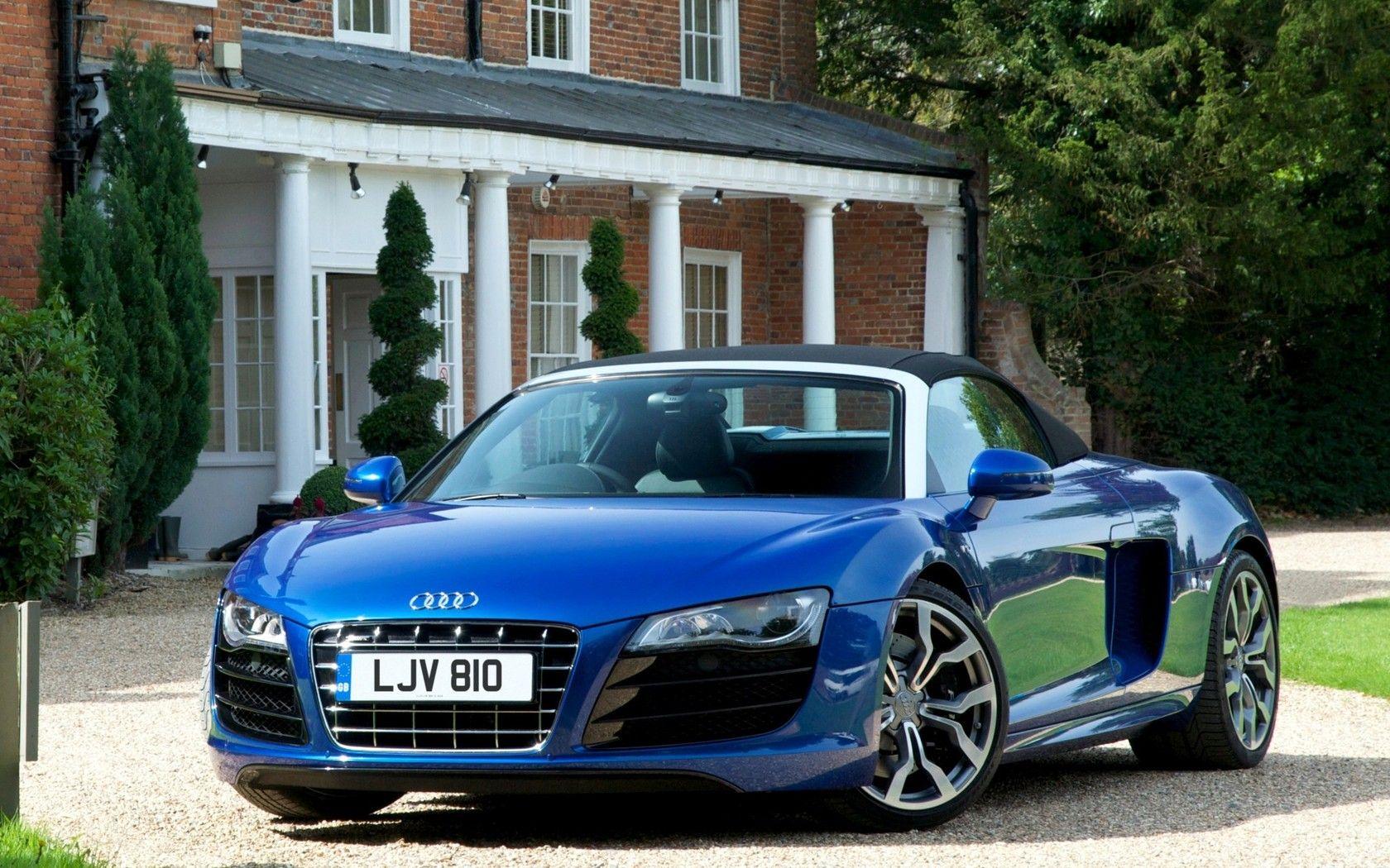 1680x1050 Blue Audi R8 Spyder Car HD Wallpaper