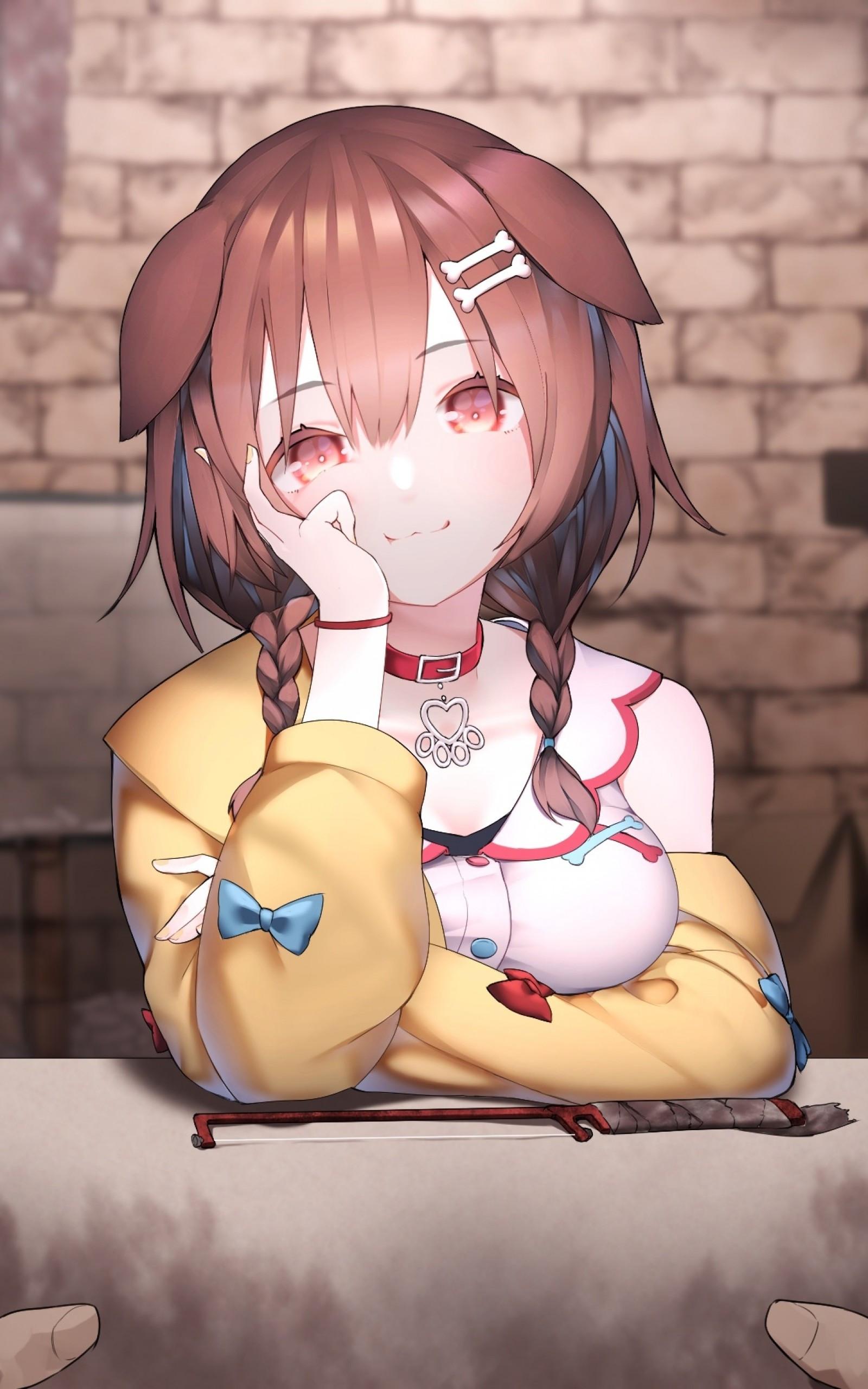 1600x2560 Download 1600x2560 Inugami Korone, Hololive, Virtual Youtuber, Brown Hair, Animal Ears, Smiling Wallpaper for Google Nexus 10
