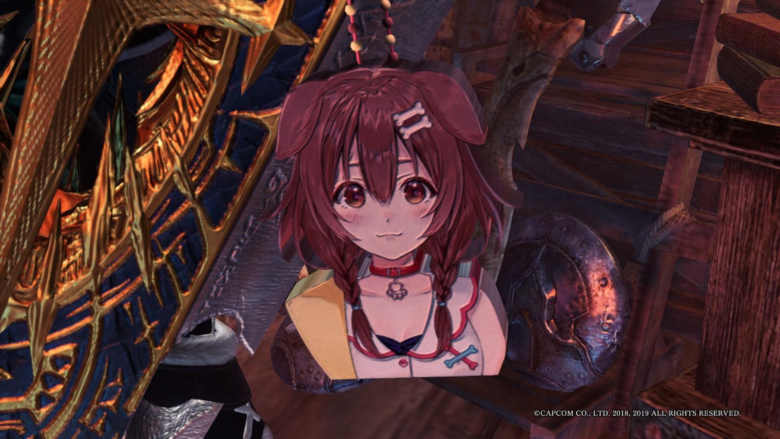 1600x900 Inugami Korone pendant replacer with sounds at Monster Hunter: World and community