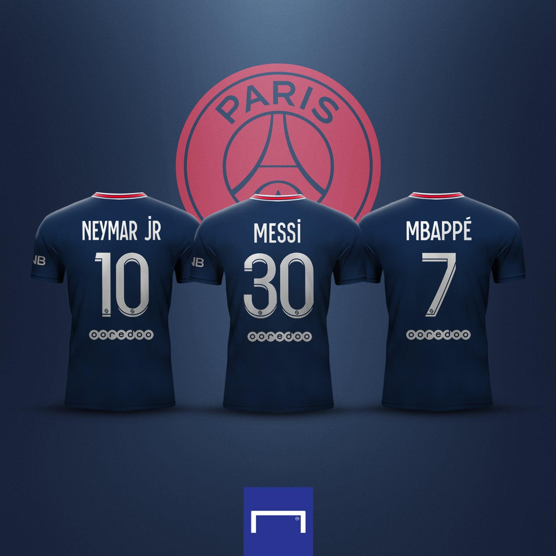 1920x1920 Neymar Messi Mbappe PSG Jerseys Wallpaper