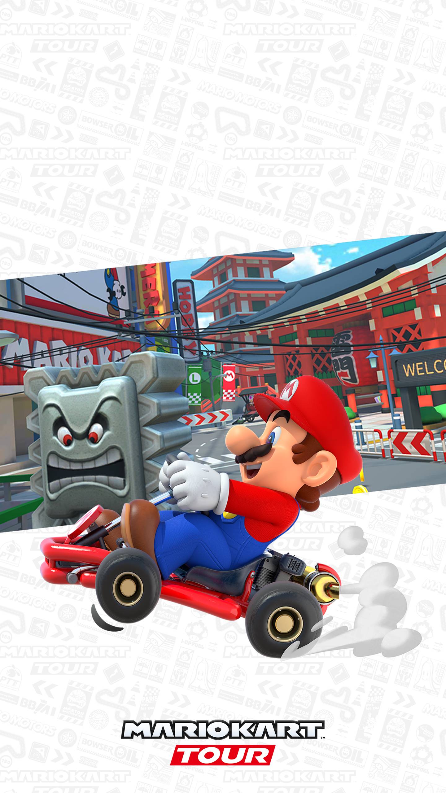 1440x2560 Mario Kart Tour Mario Wallpaper. Cat with Monocle