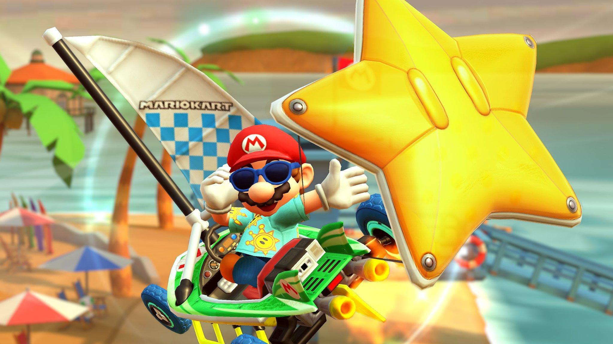 2048x1152 Mario Kart Tour's New Los Angeles Event Jumps Aboard The Mario Sunshine Hype Train
