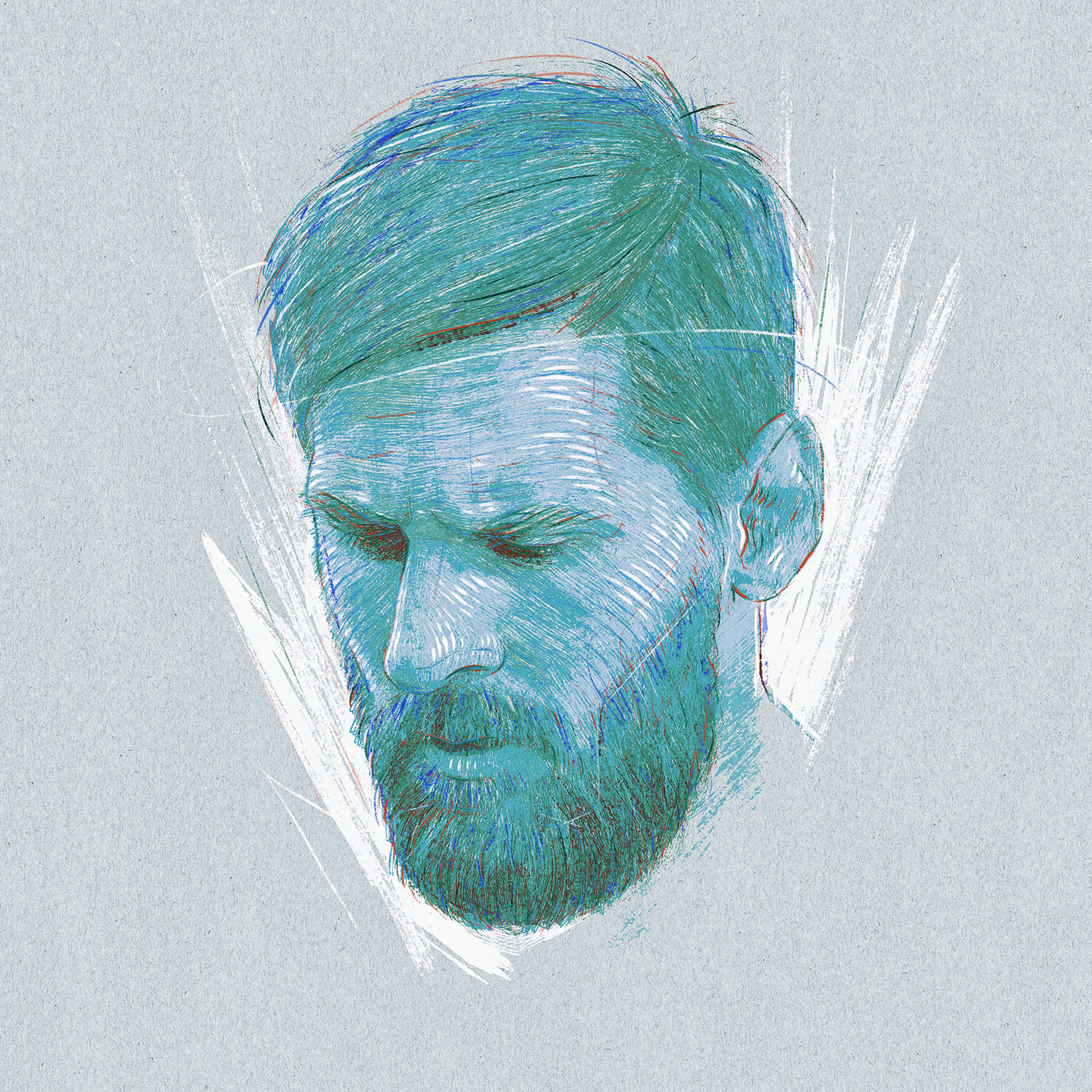 5120x5120 Art Messi Face Illust Anime Sport Green Wallpaper