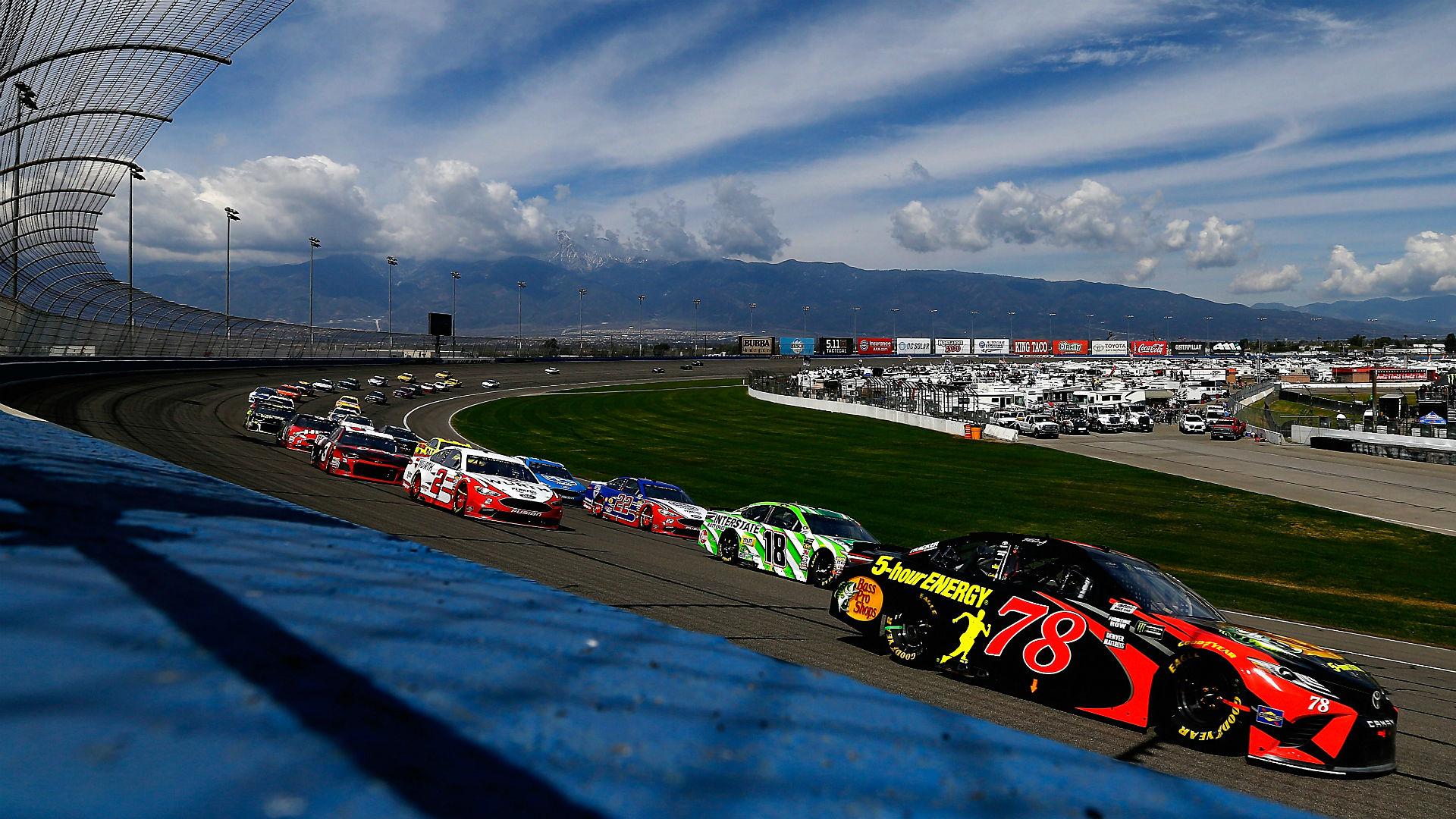 1920x1080 Free download NASCAR results at Fontana Martin Truex Jr sweeps stages and wins [1920x1080] for your Desktop, Mobile & Tablet. Explore Auto Club Speedway Of California Wallpaper