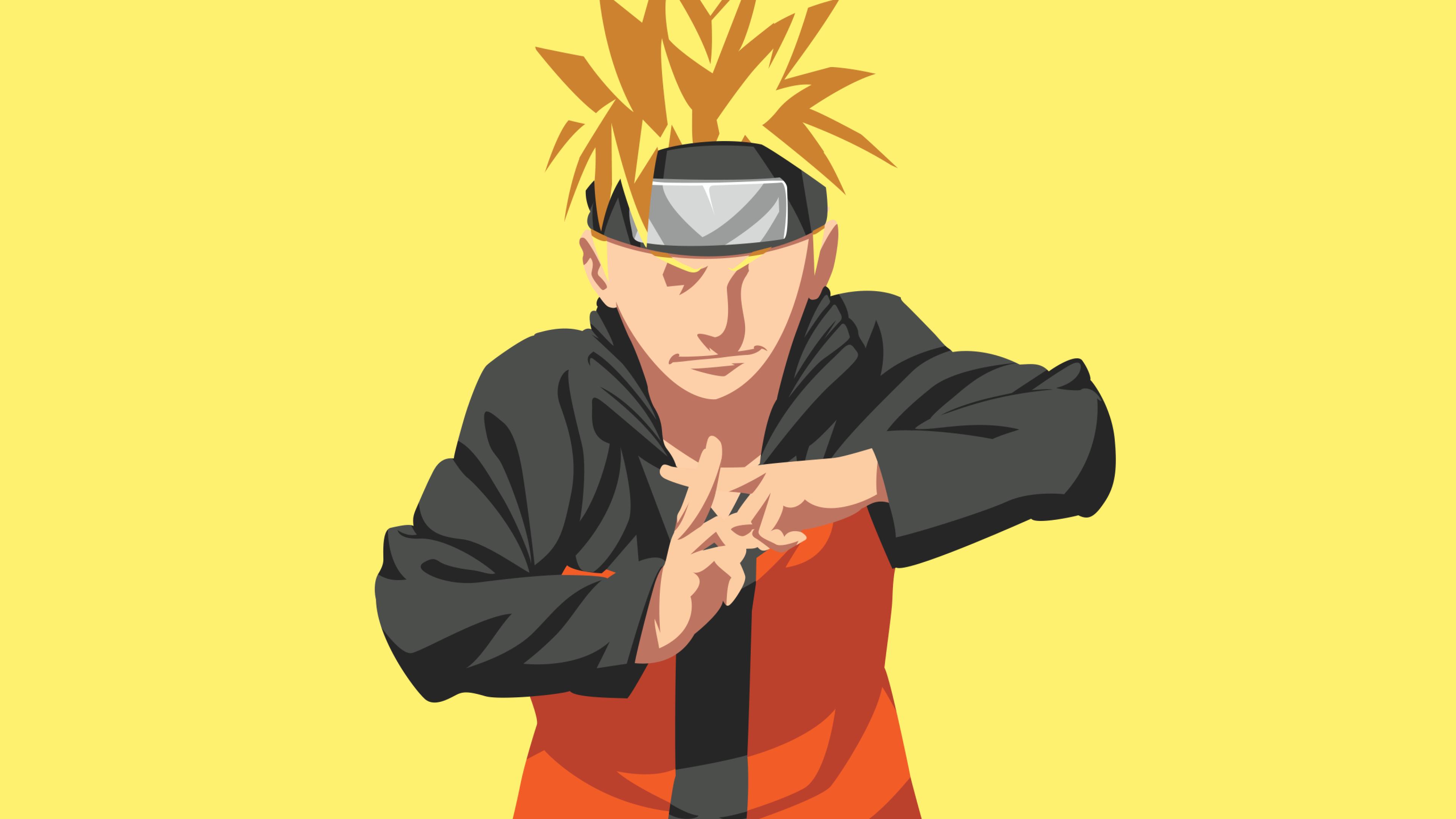 3840x2160 Naruto Uzumaki Minimal Art 4K Wallpaper, HD Anime 4K Wallpaper, Image, Photo and Background