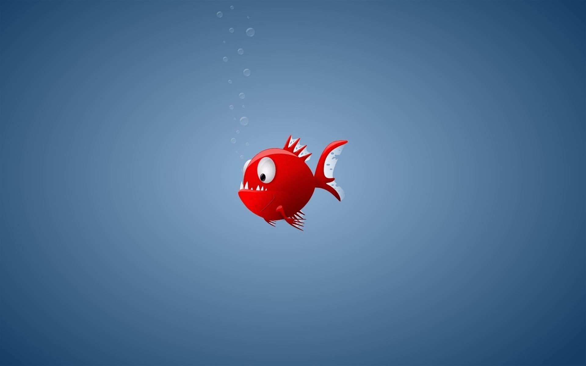 1920x1200 Download wallpaper piranha, minimal, red fish, funny art, creative, fish, red piranha, cartoon piranha for desktop with resolution 1920x1200. High Quality HD picture wallpaper