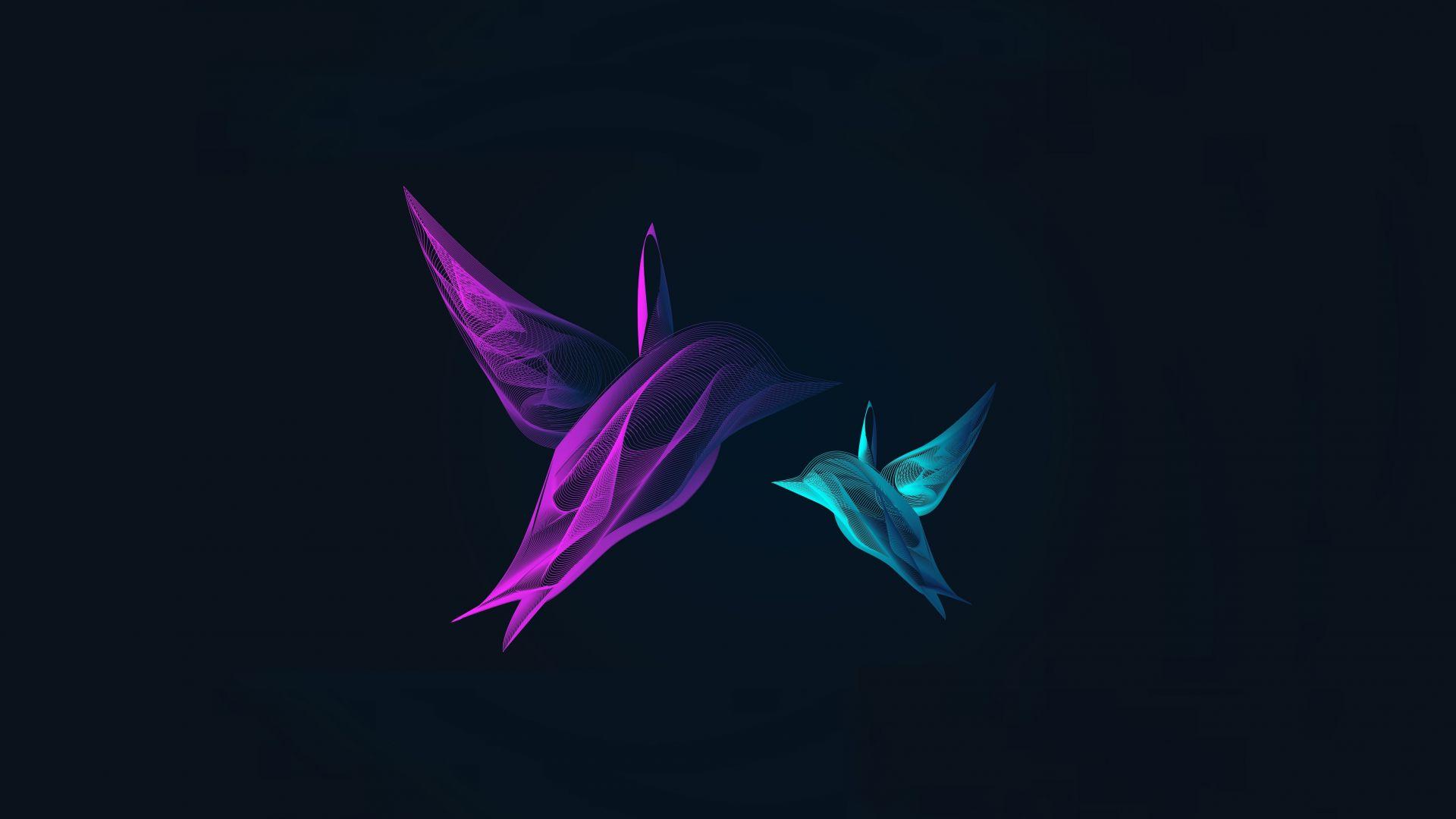 1920x1080 Desktop wallpaper dolphin, flight, fantasy, illustration, minimal, HD image, picture, background, ecff60