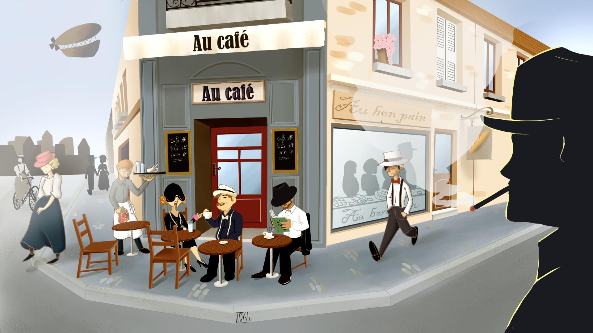 1920x1080 Au Café, Iris Siri