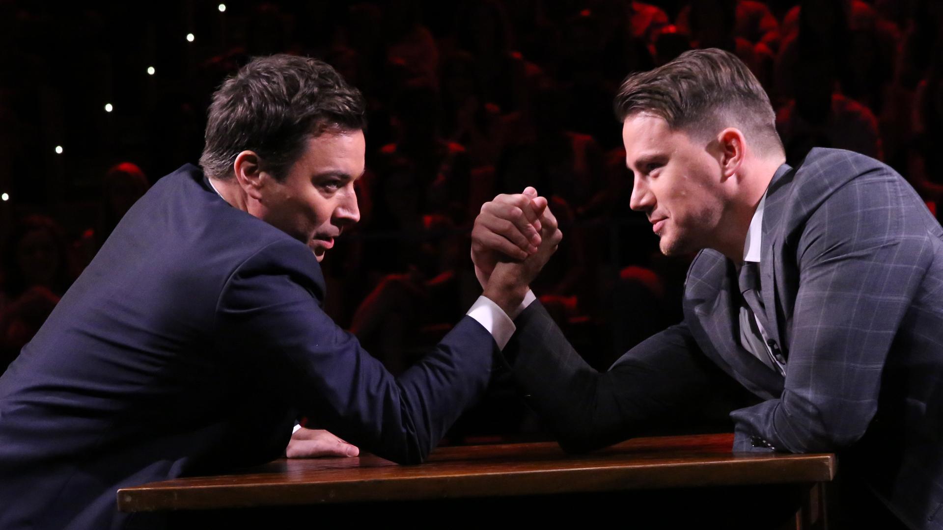 1920x1080 Jimmy Fallon challenges Channing Tatum to arm wrestling match