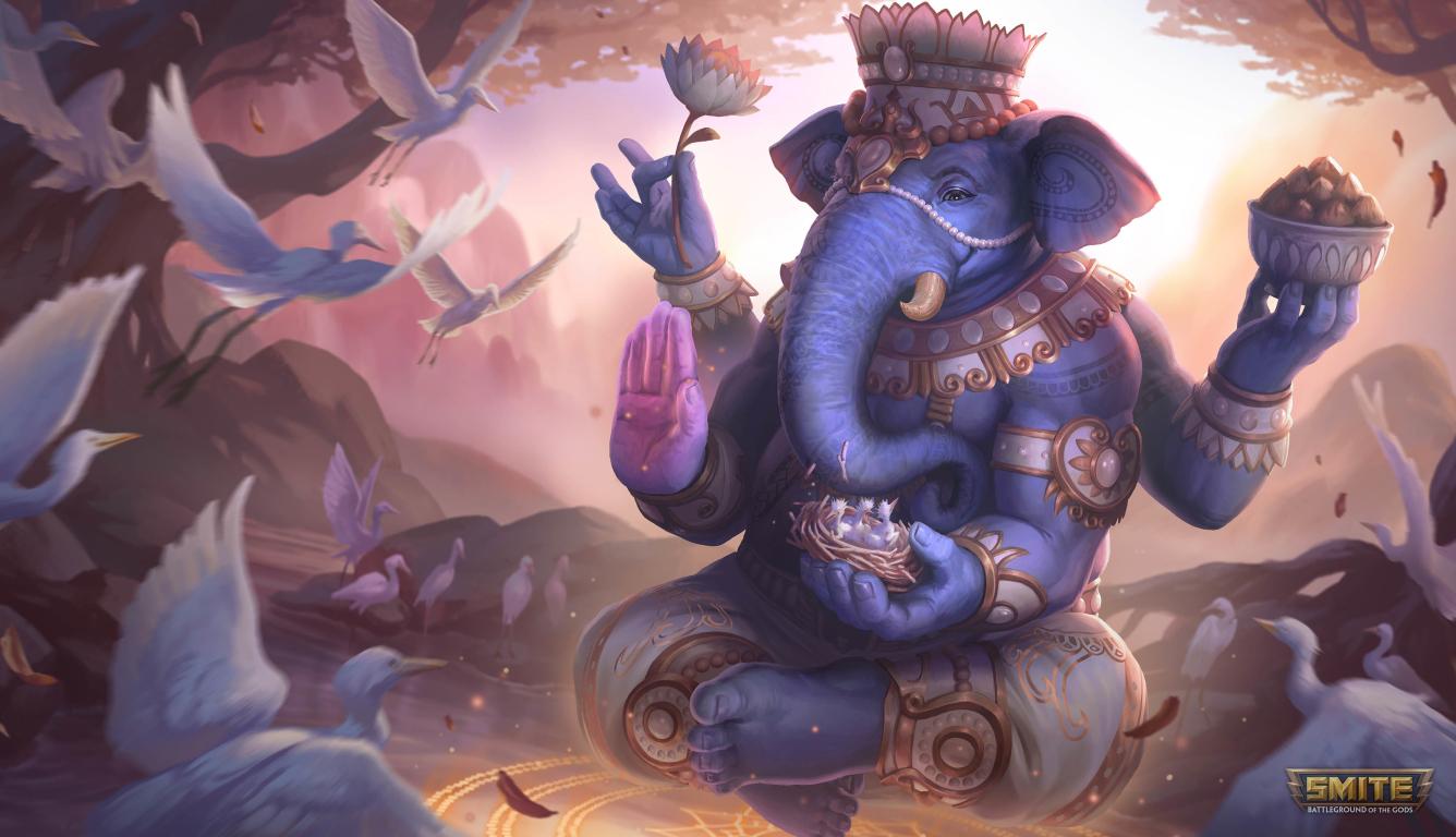 1336x768 God Ganesh in Smite HD Laptop Wallpaper, HD Games 4K Wallpaper, Image, Photo and Background