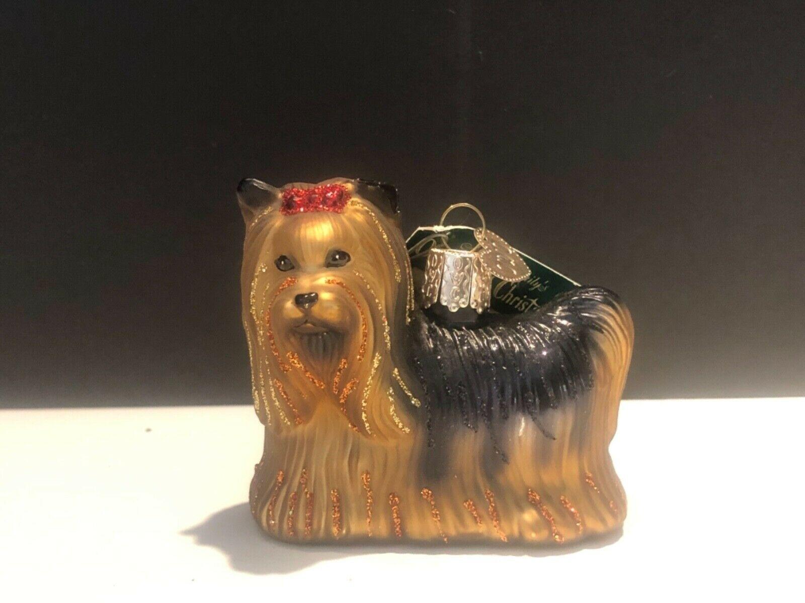 1600x1200 Old World Christmas 12151 Glass Blown Yorkie Ornament online